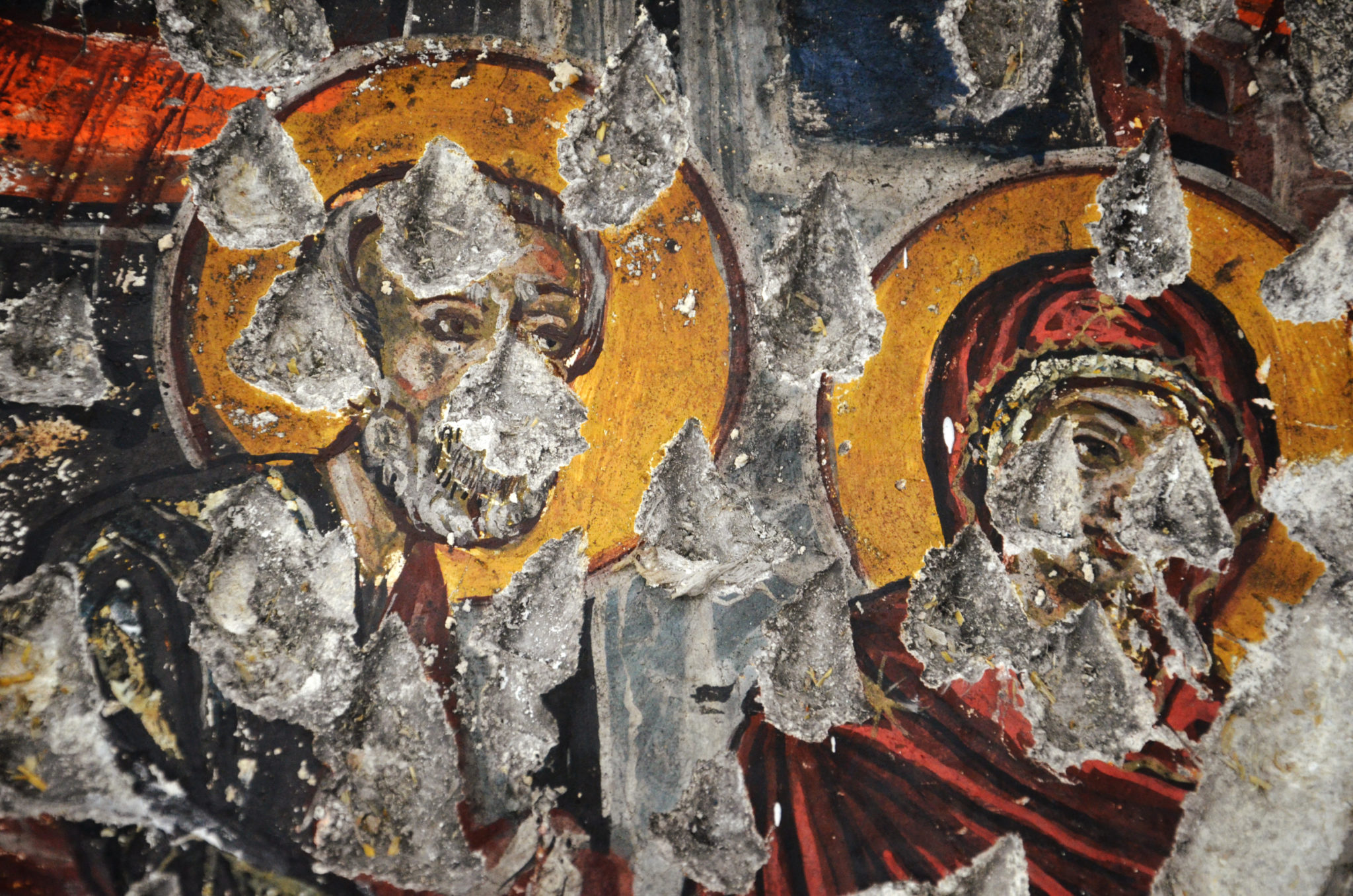Kaputte Malereien im Kloster Sumela in der Türkei