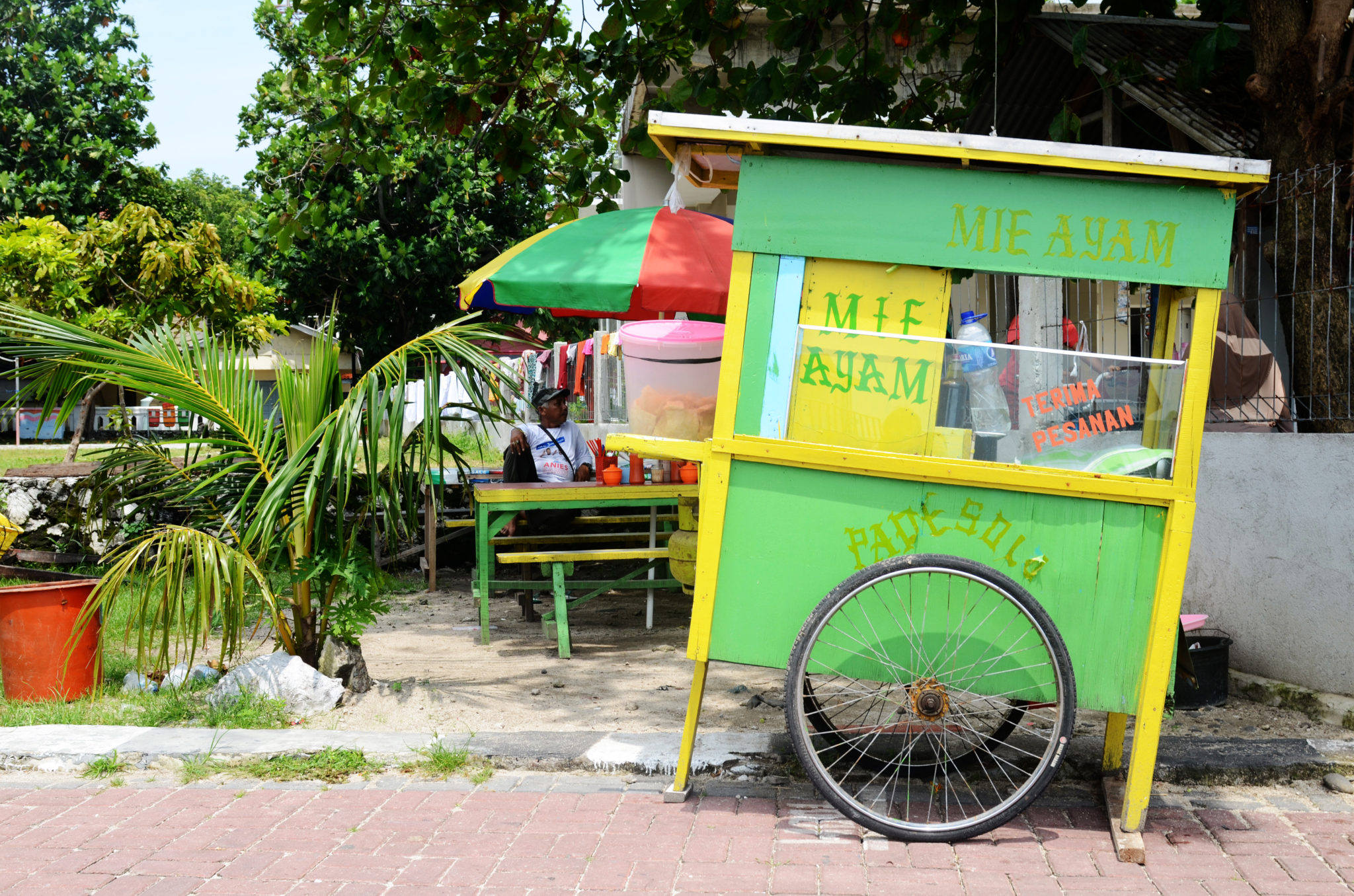 Mie Ayam Stand auf den Thousand Islands