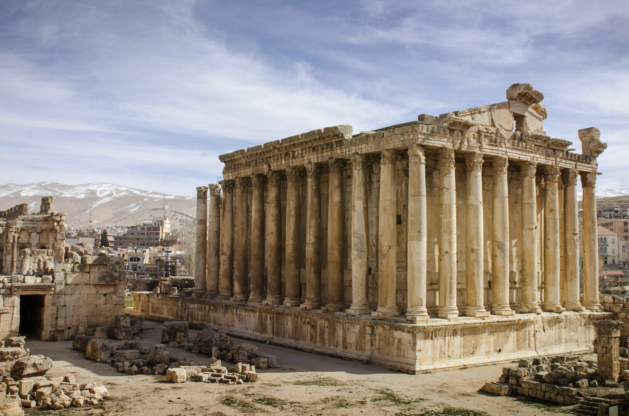 Der Tempel von Baalbek im Norden Libanons