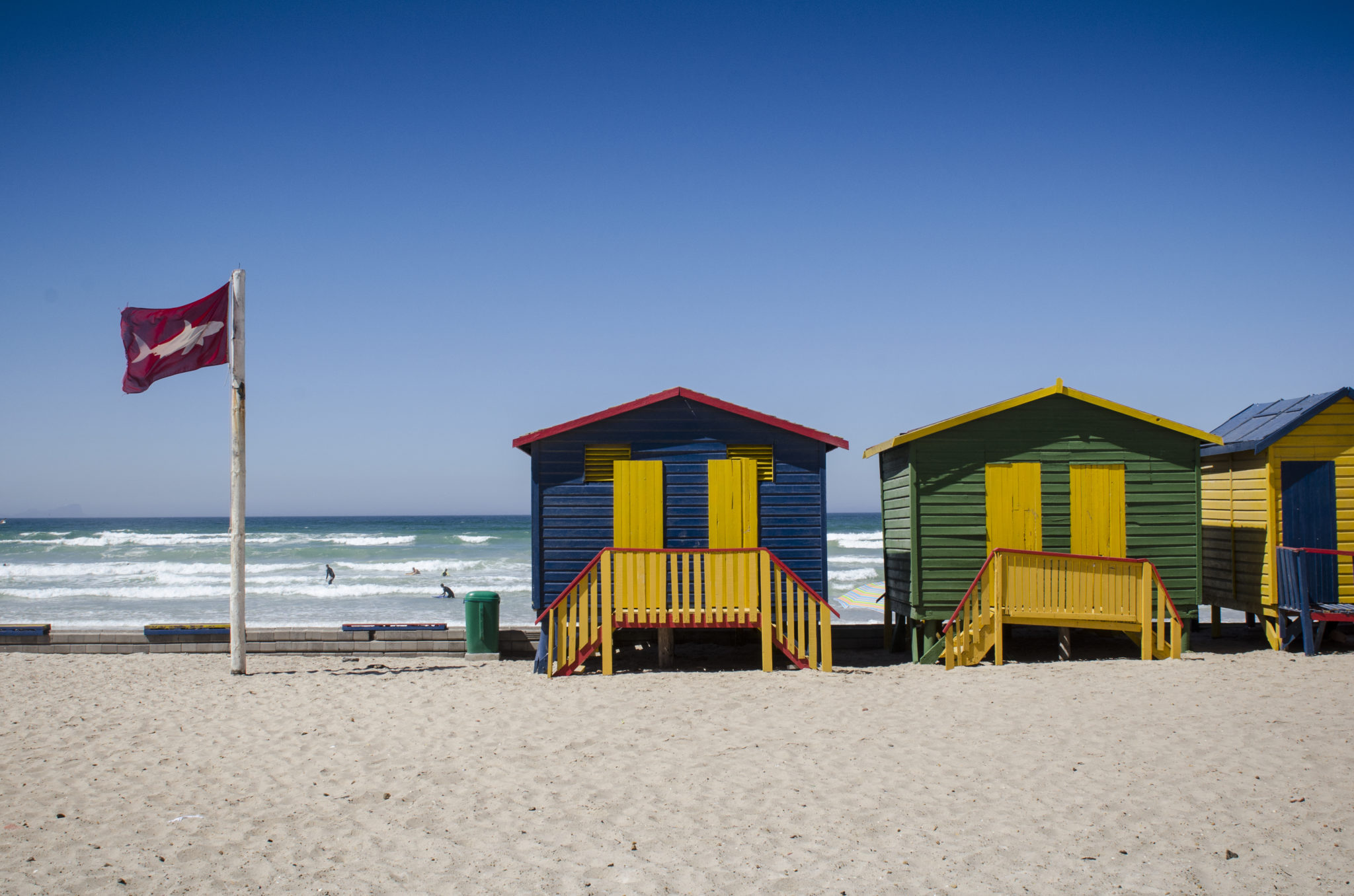 Bunte Häuser am Muizenberg Beach Südafrika Reisetipps