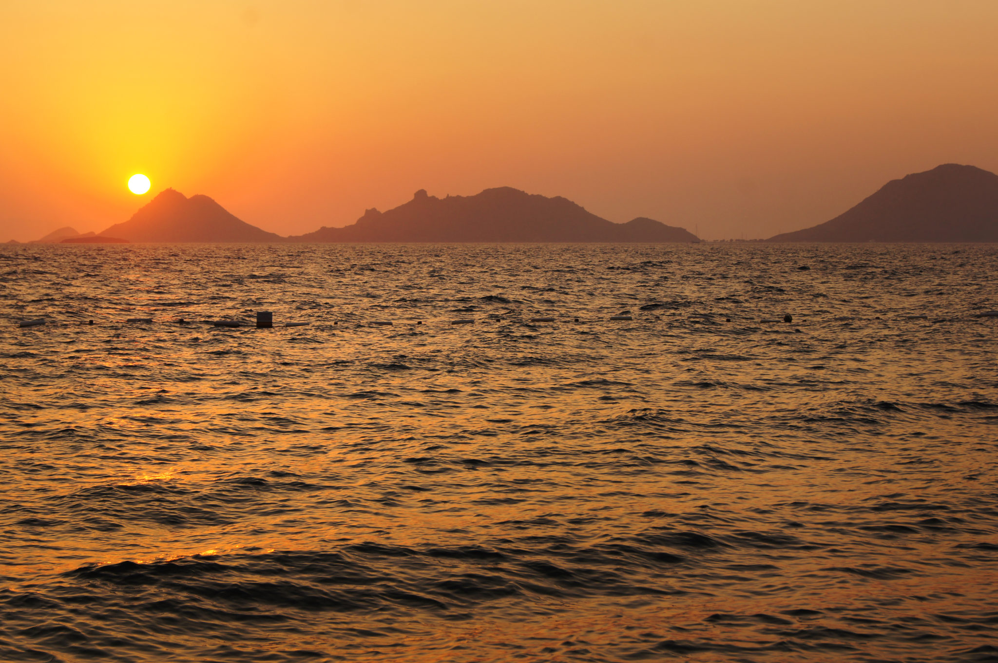 Sonnenuntergang in Bodrum in der Türkei