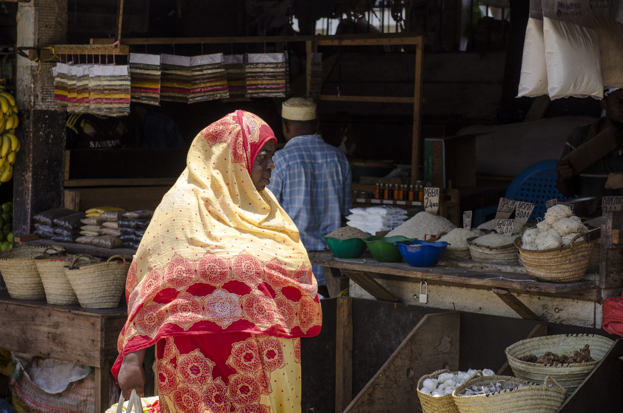 Ein Markt auf Sansibar