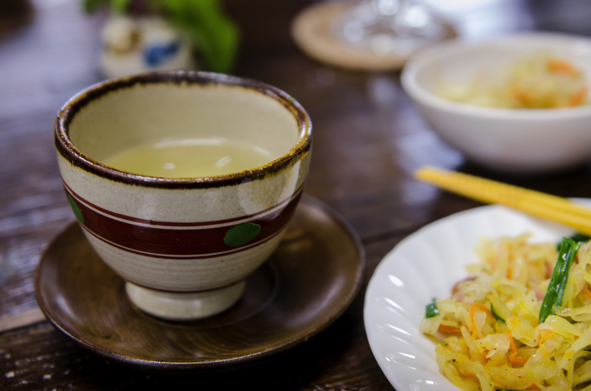 Tee gehört zum Kochkurs in Japan dazu