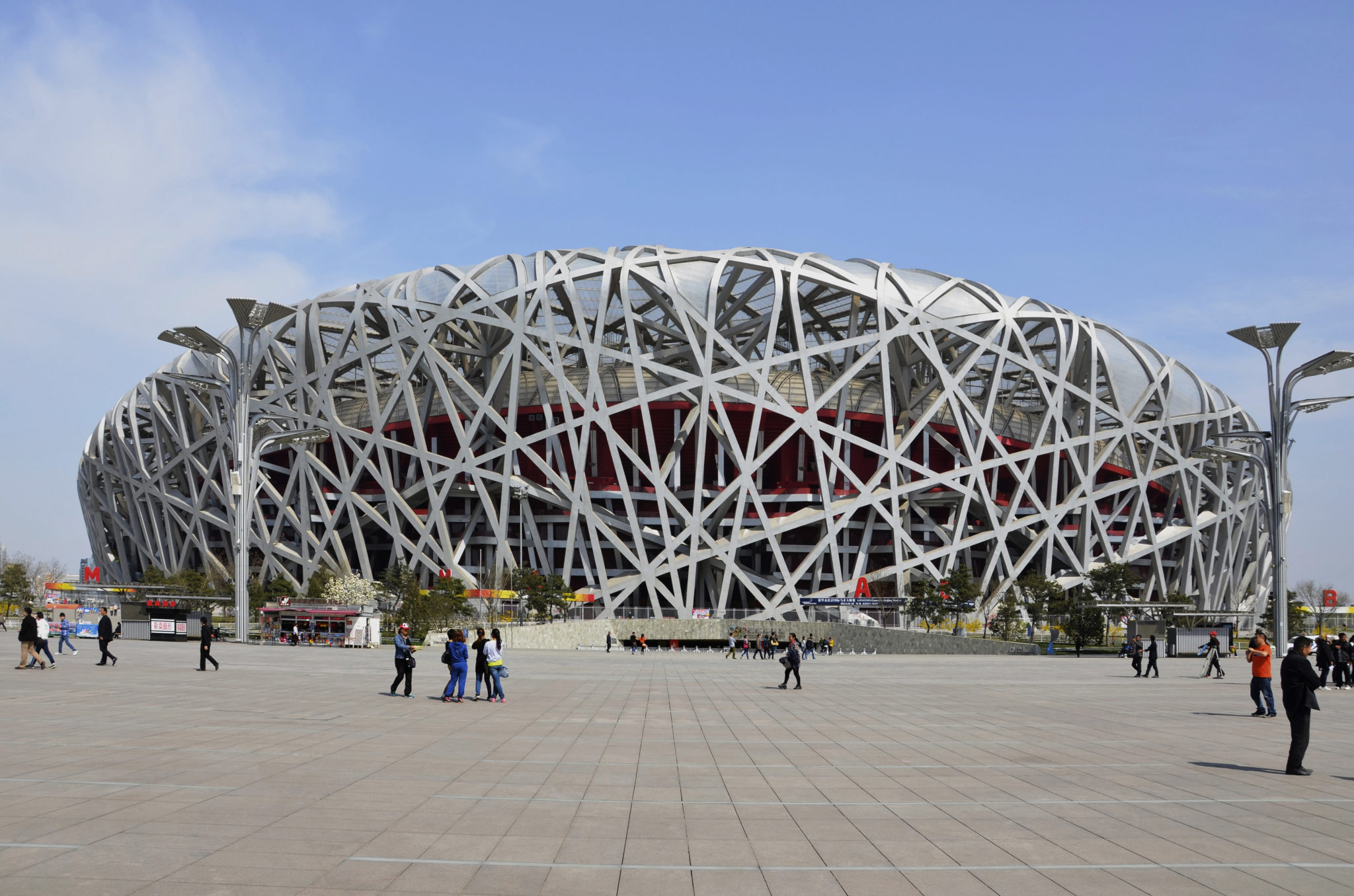 Das Olympiastadion in Peking wird auch Vogelnest genannt