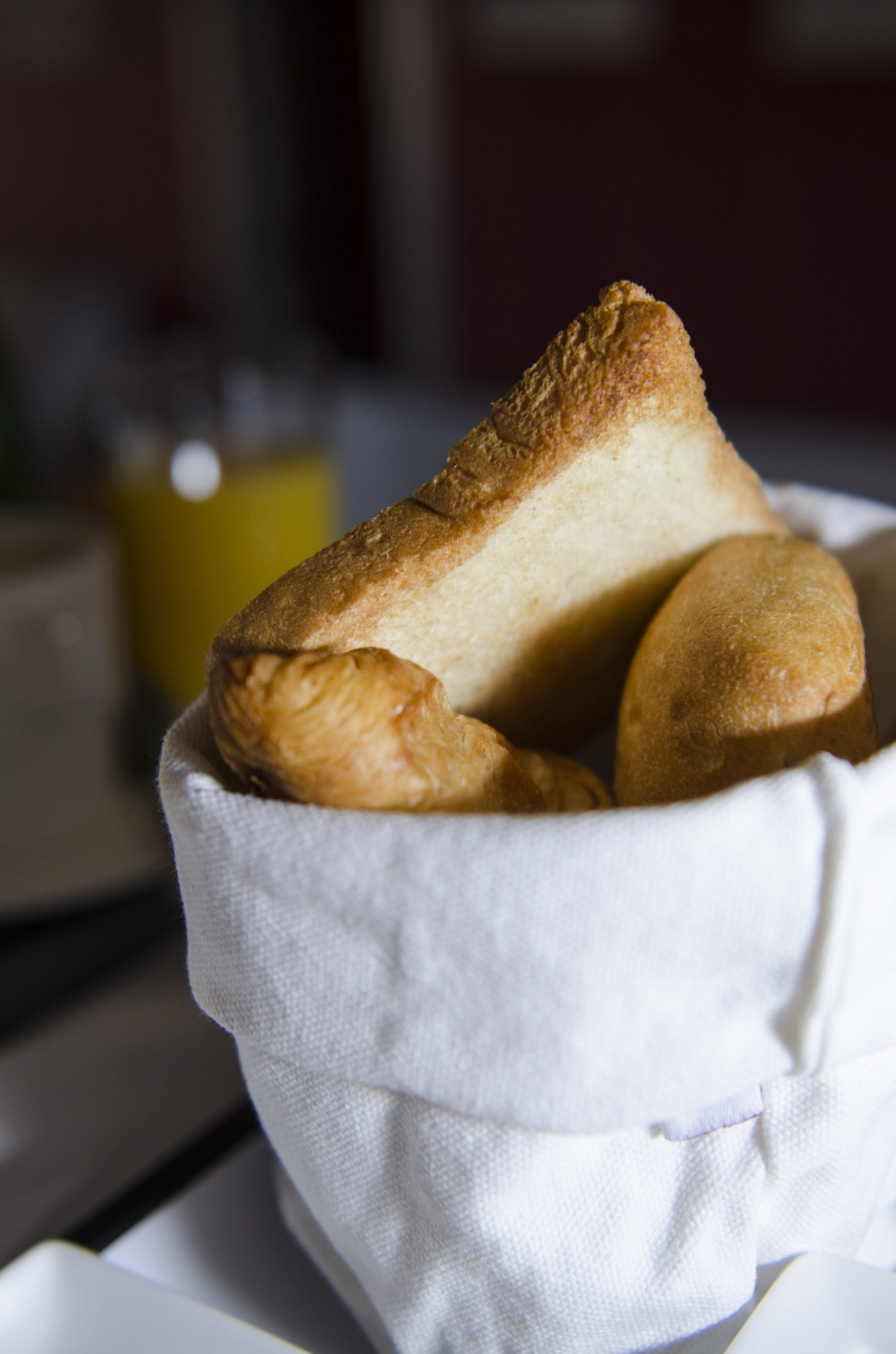 Brotkorb im Flugzeug