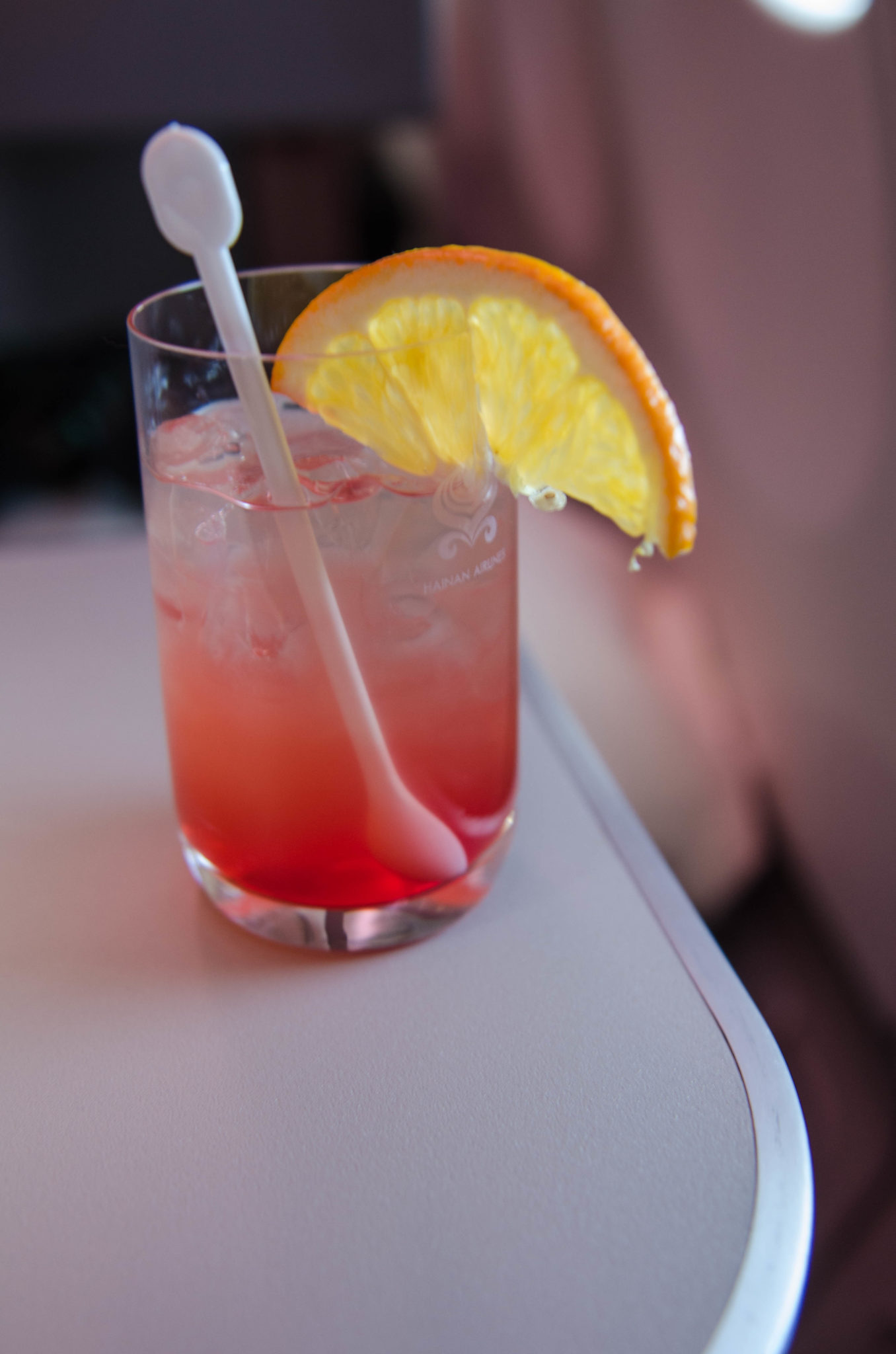 Limonade in der Hainan Airlines Business Class