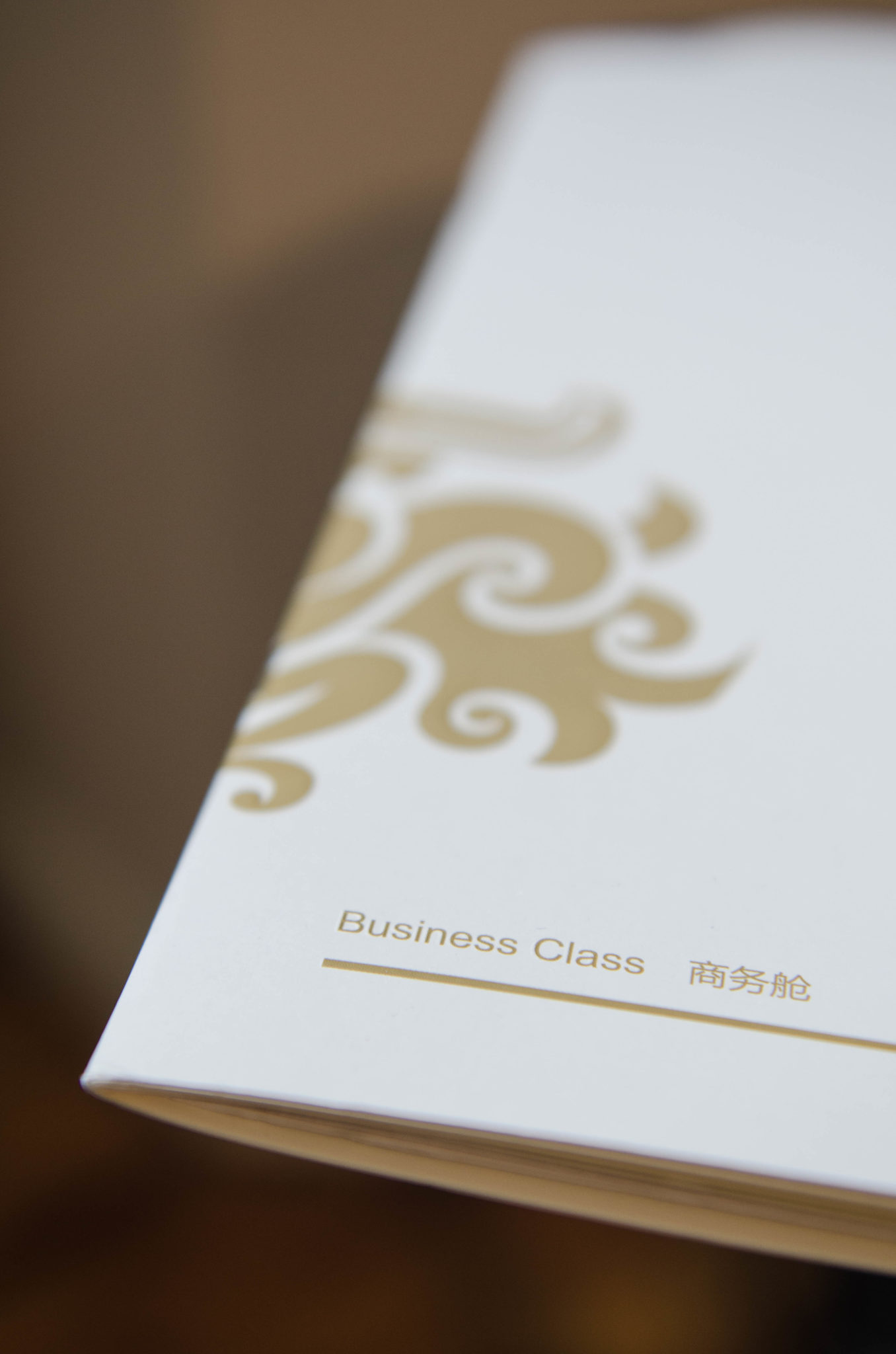 Das Menü in der Hainan Business Class ist umfangreich