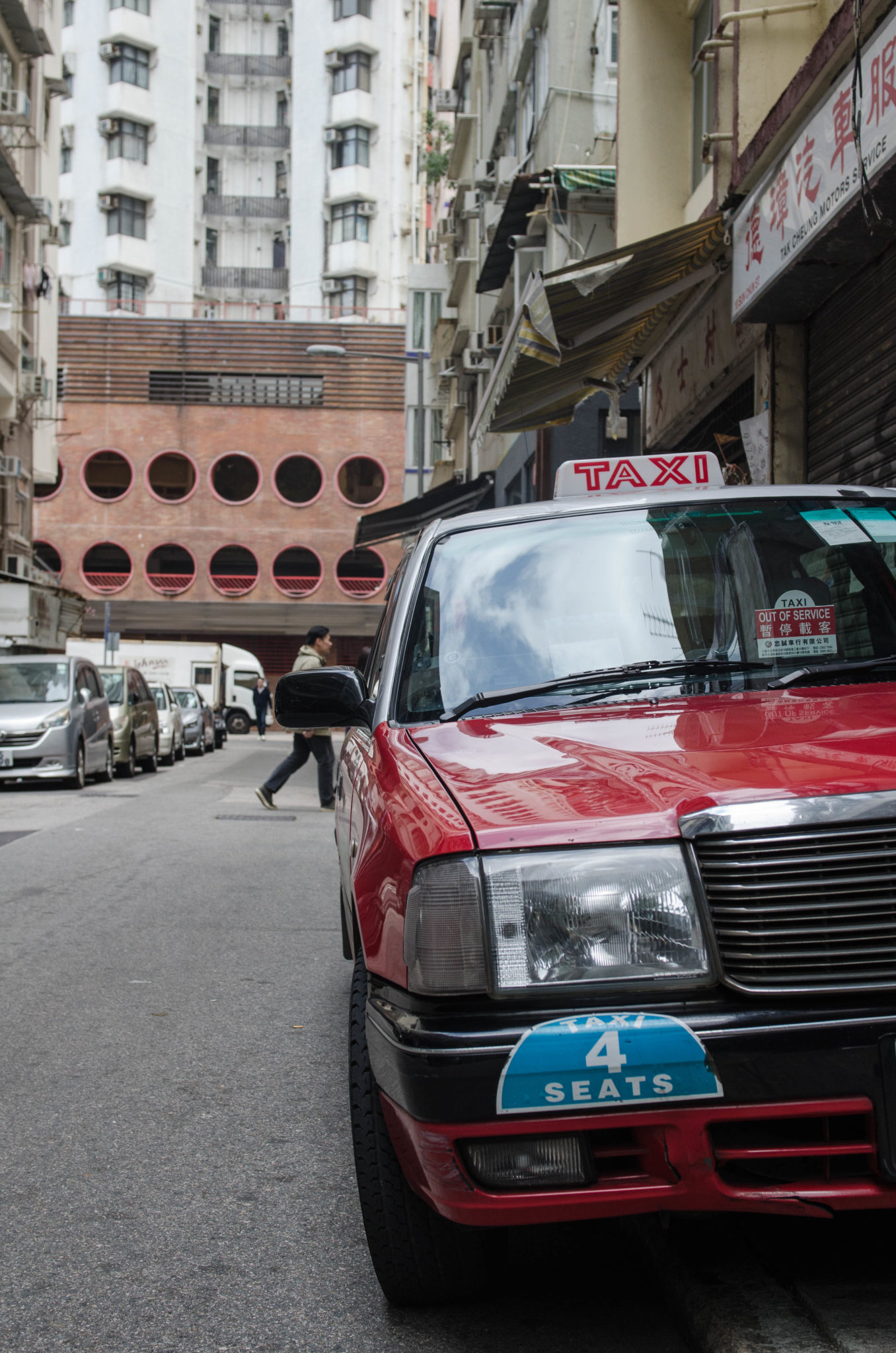 Die Taxis fahren in Hongkong rund um die Uhr