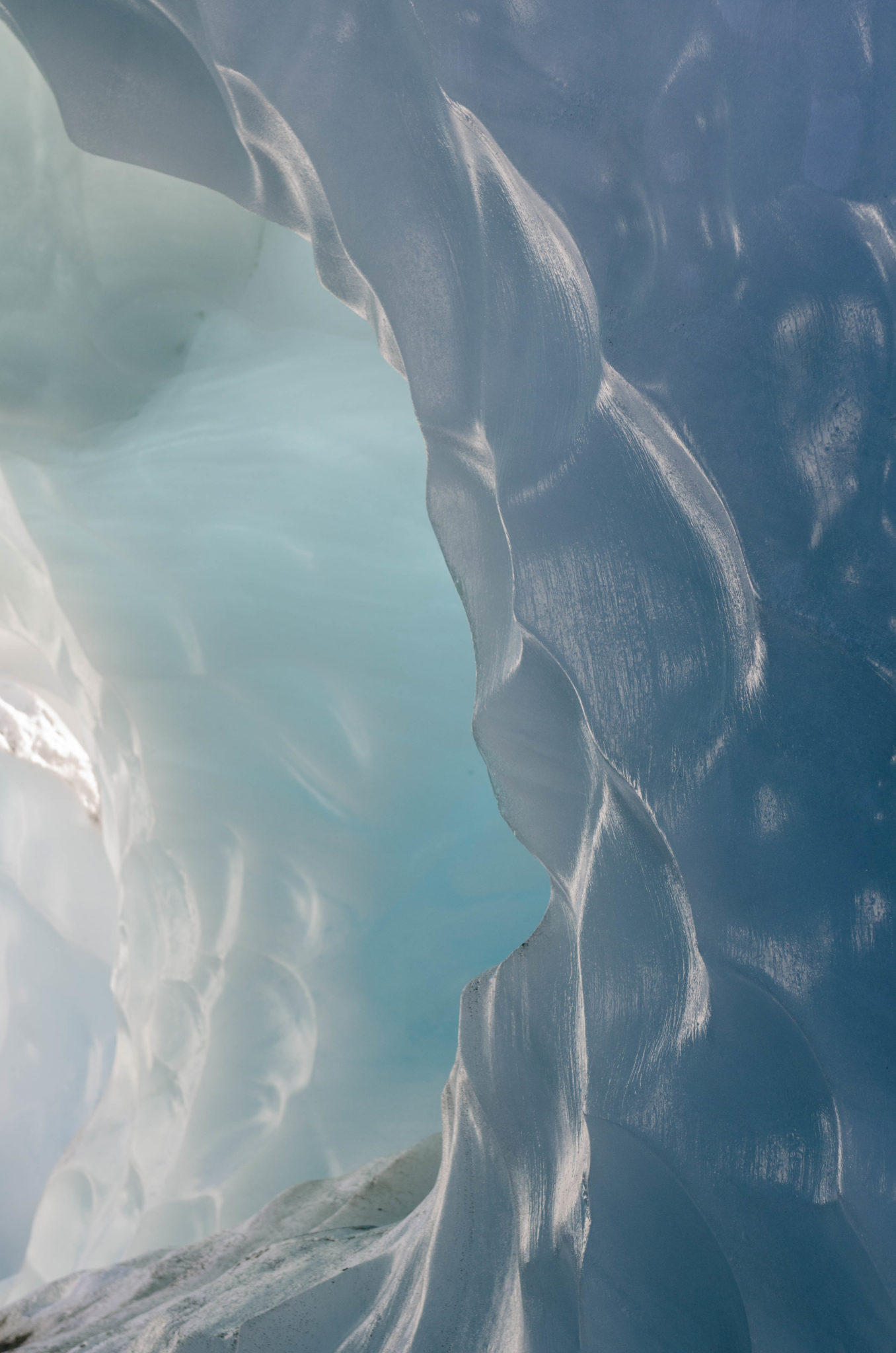 Eisformation am Tasman Gletscher am Mount Cook in Neuseeland
