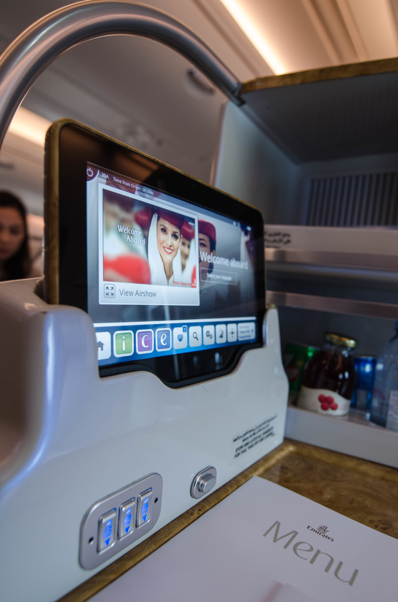 Die Sitze in der Emirates A380 Business Class sind modern und groß.