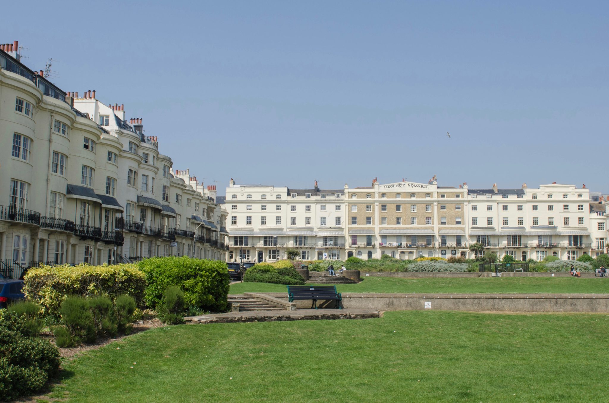 Der Regency Square in Brighton ist die kleine grüne Lunge der britischen Küstenstadt.