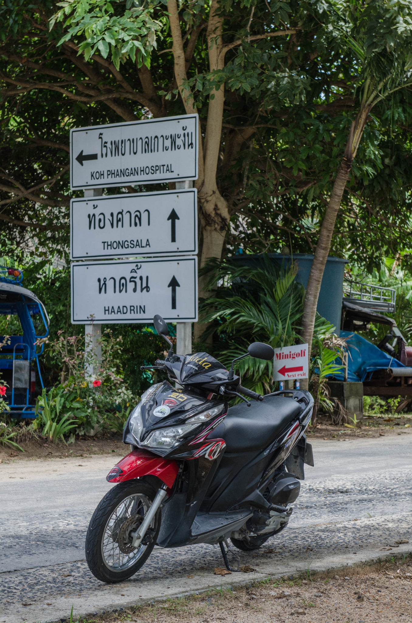 Mit dem Roller durch die Landschaft von Koh Phangan