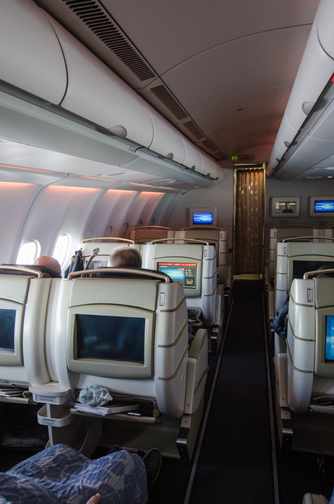 Die Kabine der Turkish Airlines Business Class im Airbus A330