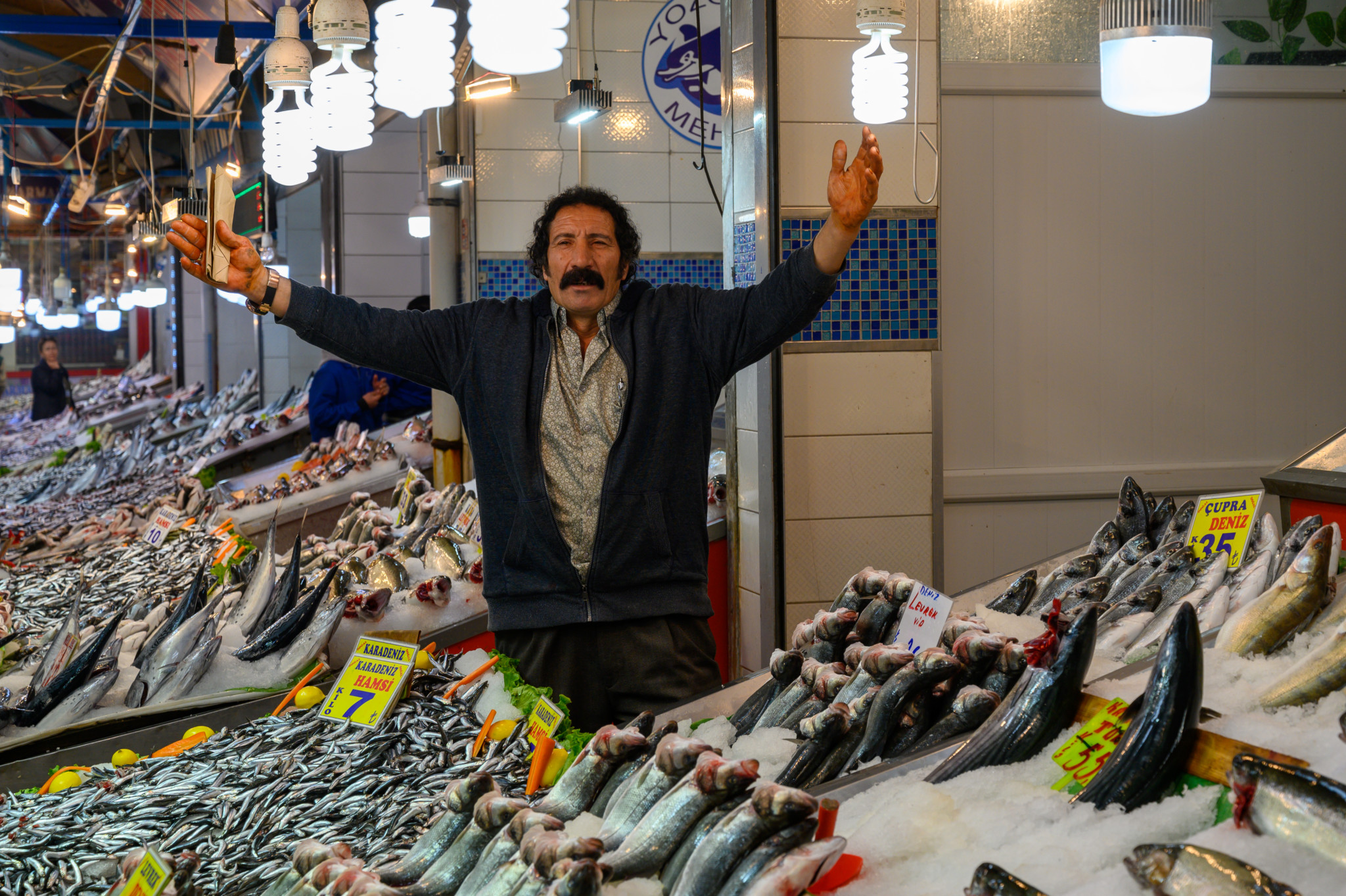 Fischverkäufer in Ankara Türkei