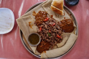 Äthiopisches Essen Injera