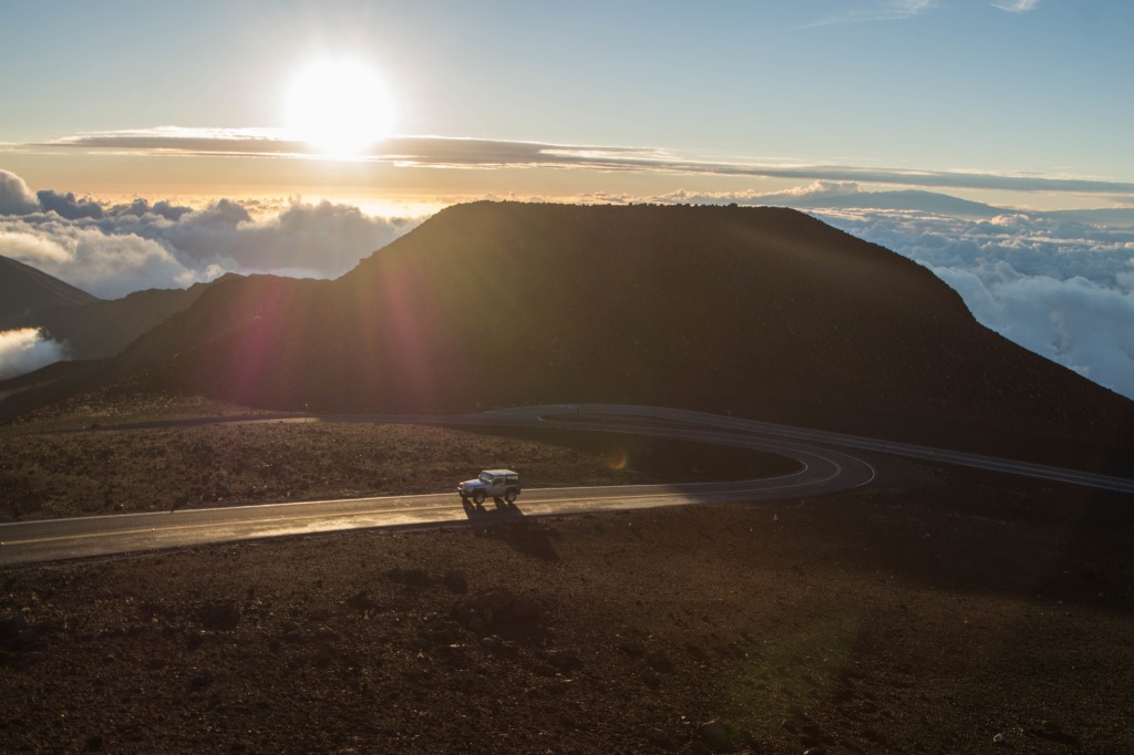 Sonnenuntergang auf Maui in Hawaii