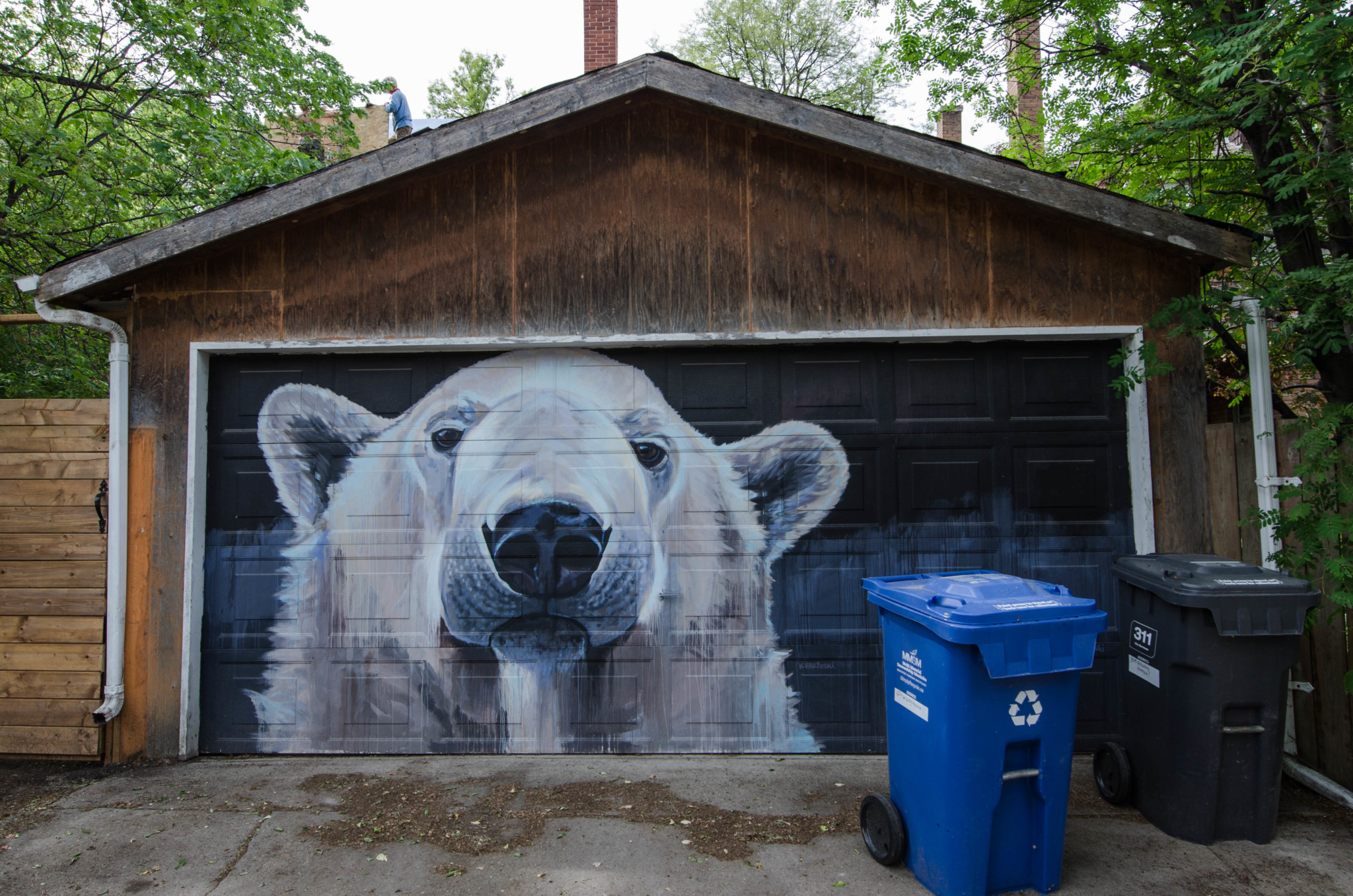 Typisches Mural in Winnipeg in Kanada