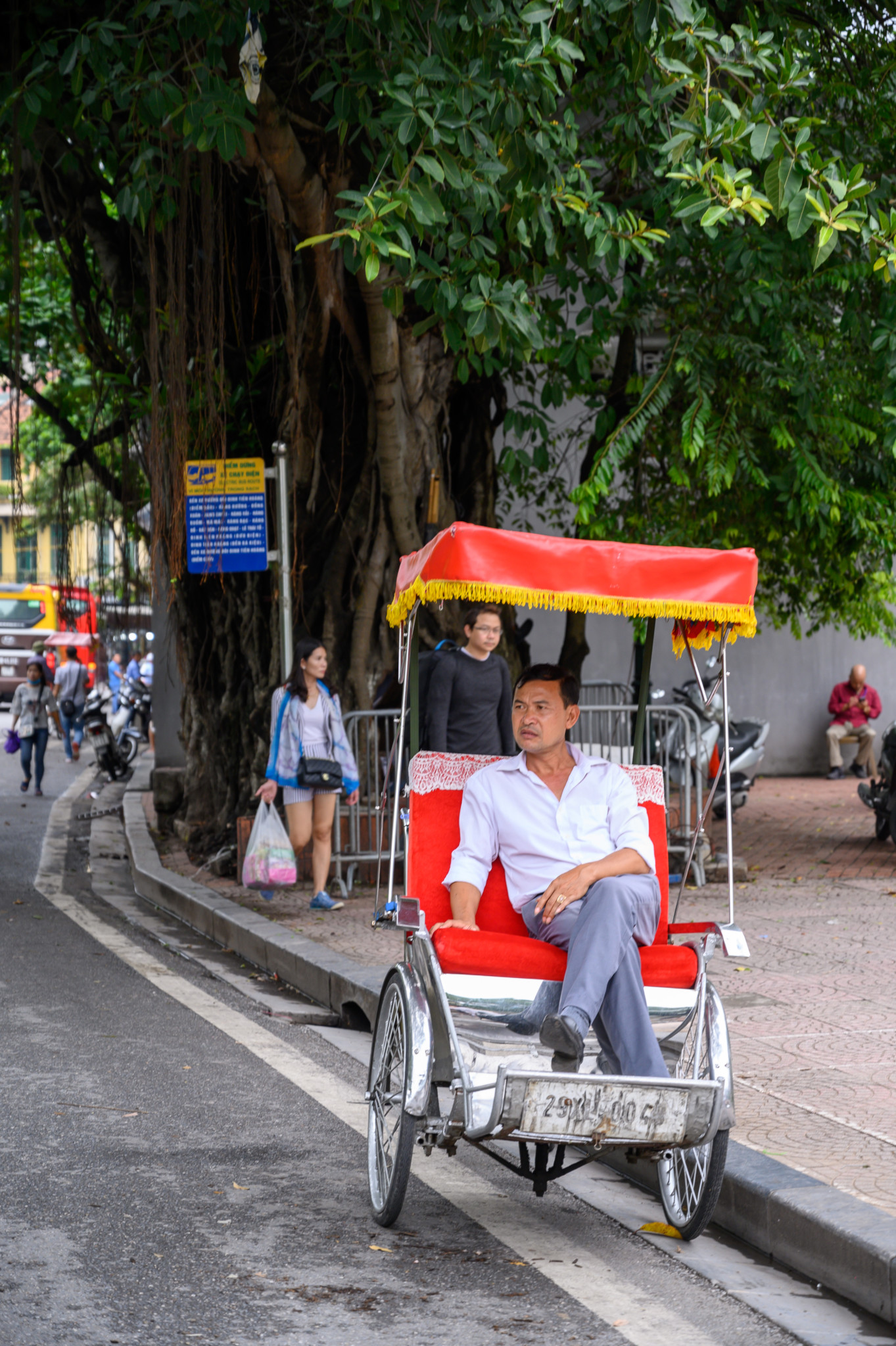 Fahrradrikscha in der Stadt Hanoi