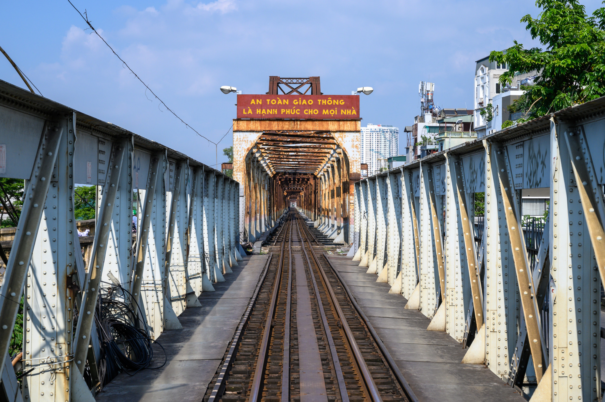 Long Bien Brücke in Hanoi, Vietnam