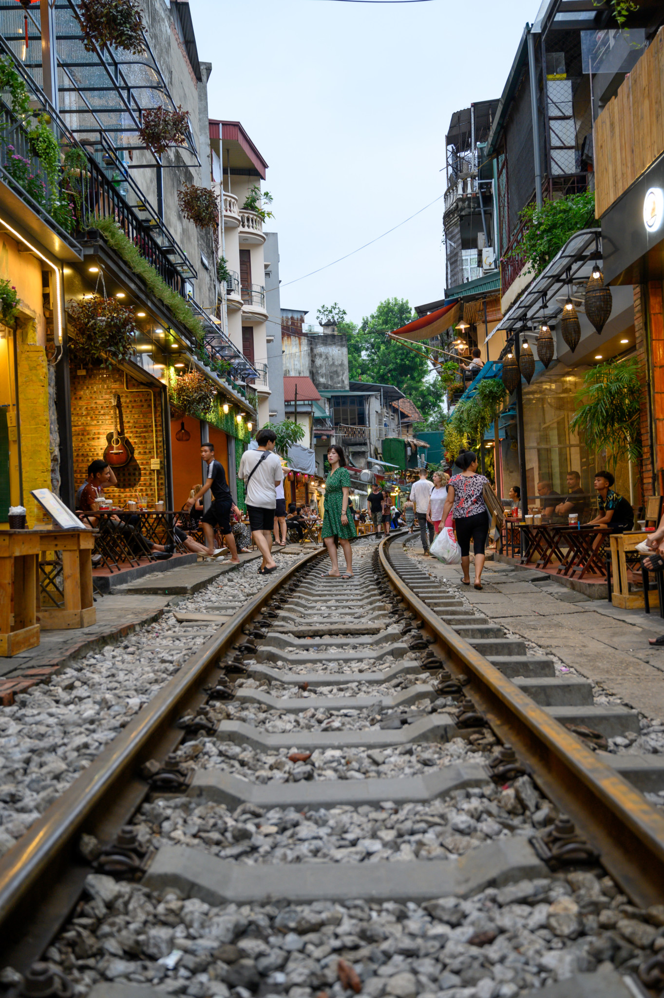Train Street in Hanoi in Vietnam