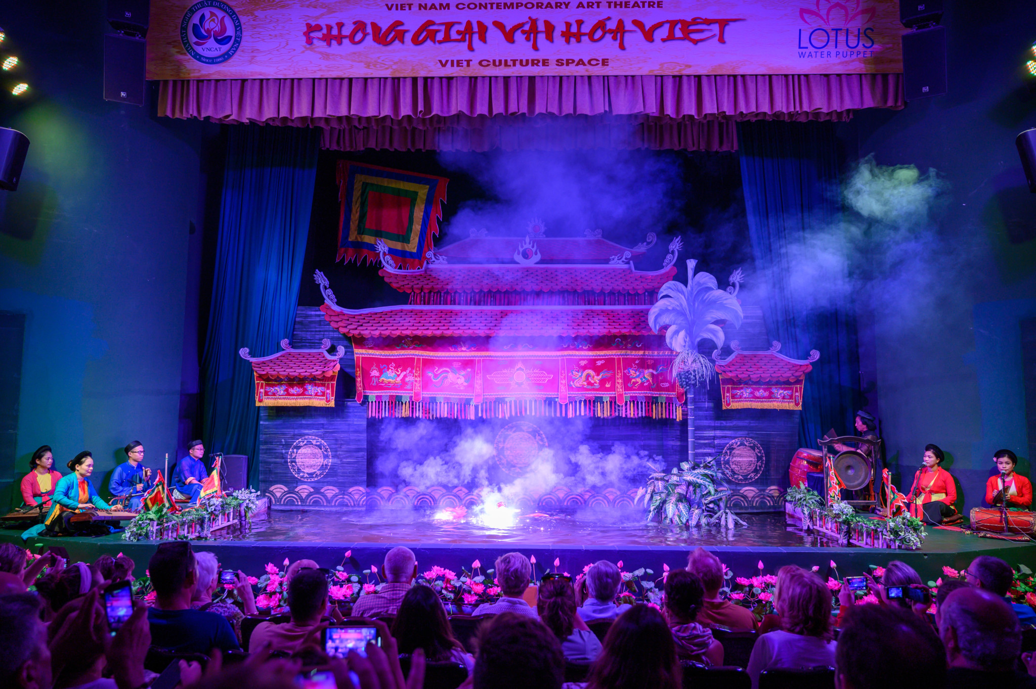 Vietnamesisches Wasserpuppentheater in Hanoi in Vietnam