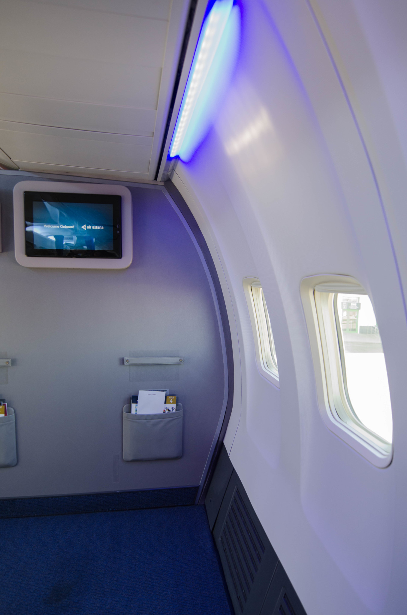 Die schicke Business Class der Air Astana