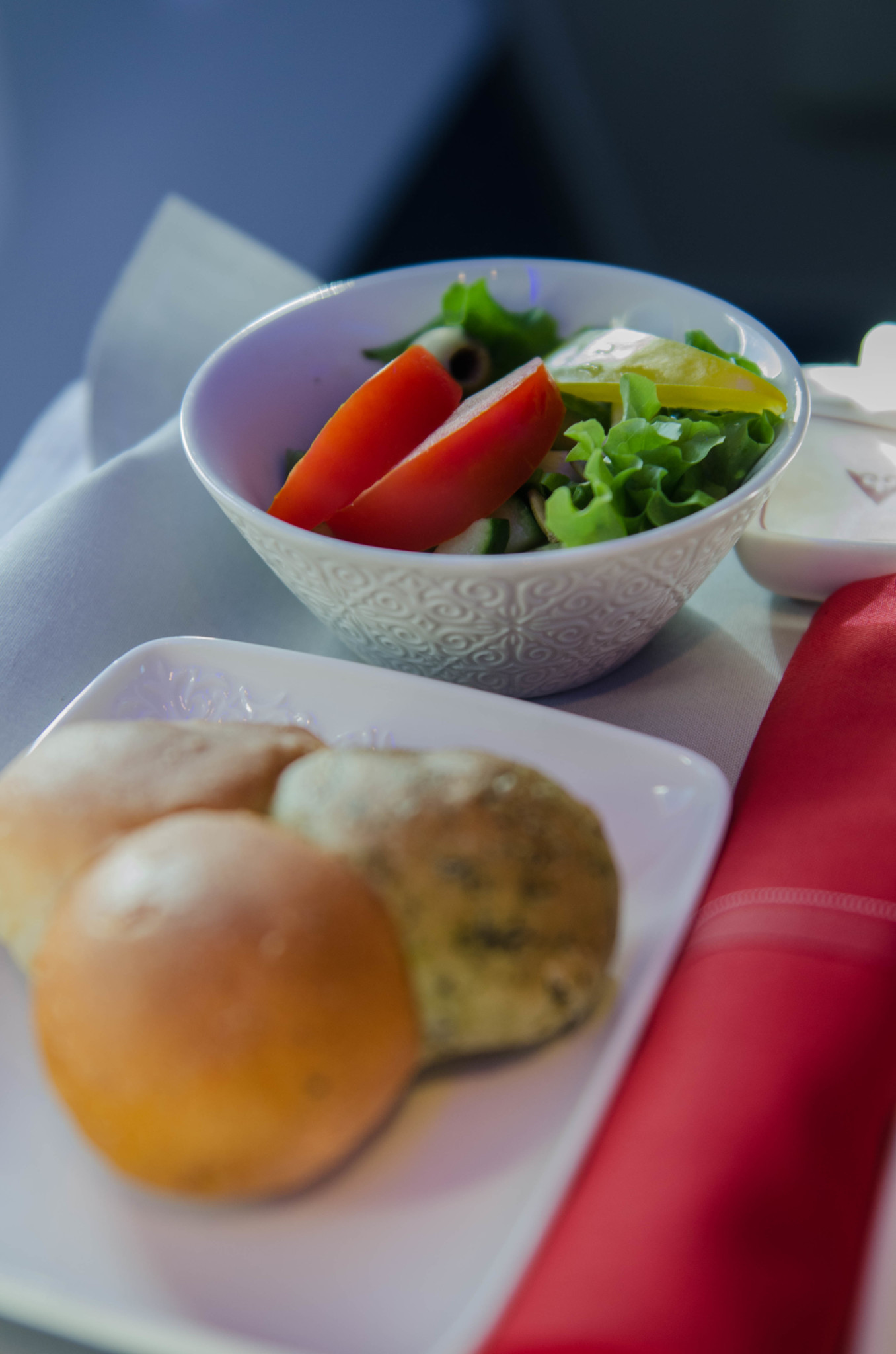 Essen in der Air Astana Business Class