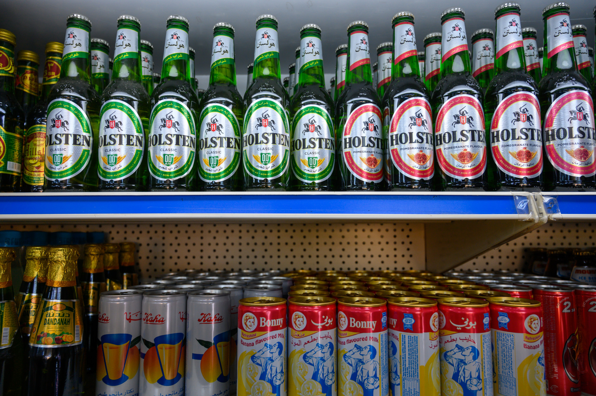 Alkoholfreies Bier im Supermarkt in Jeddah