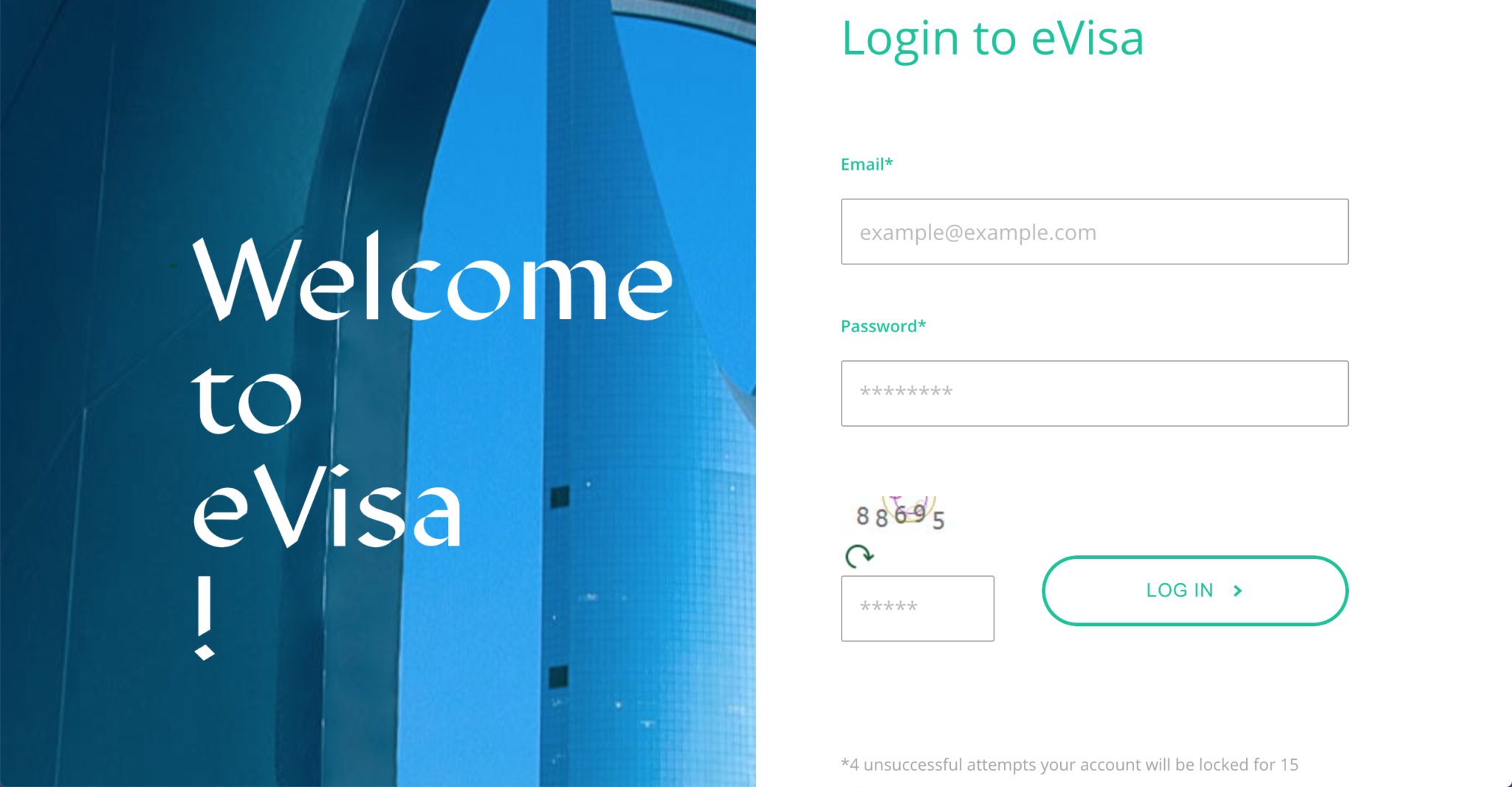 eVisa Website 