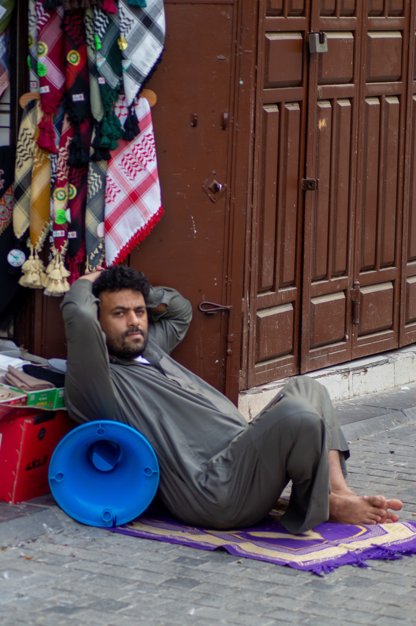 Marktverkäufer auf dem Souq in Dschidda