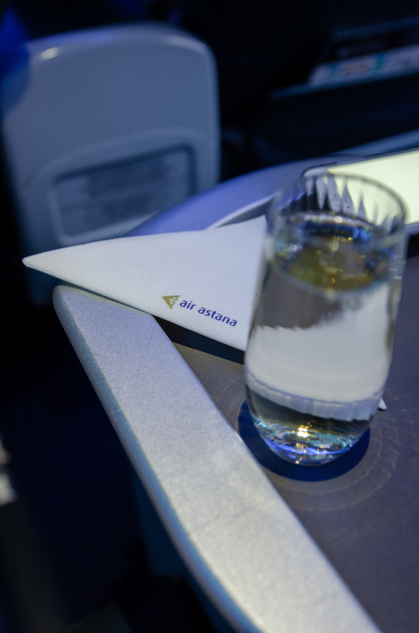 Essen in der Business Class von Air Astana