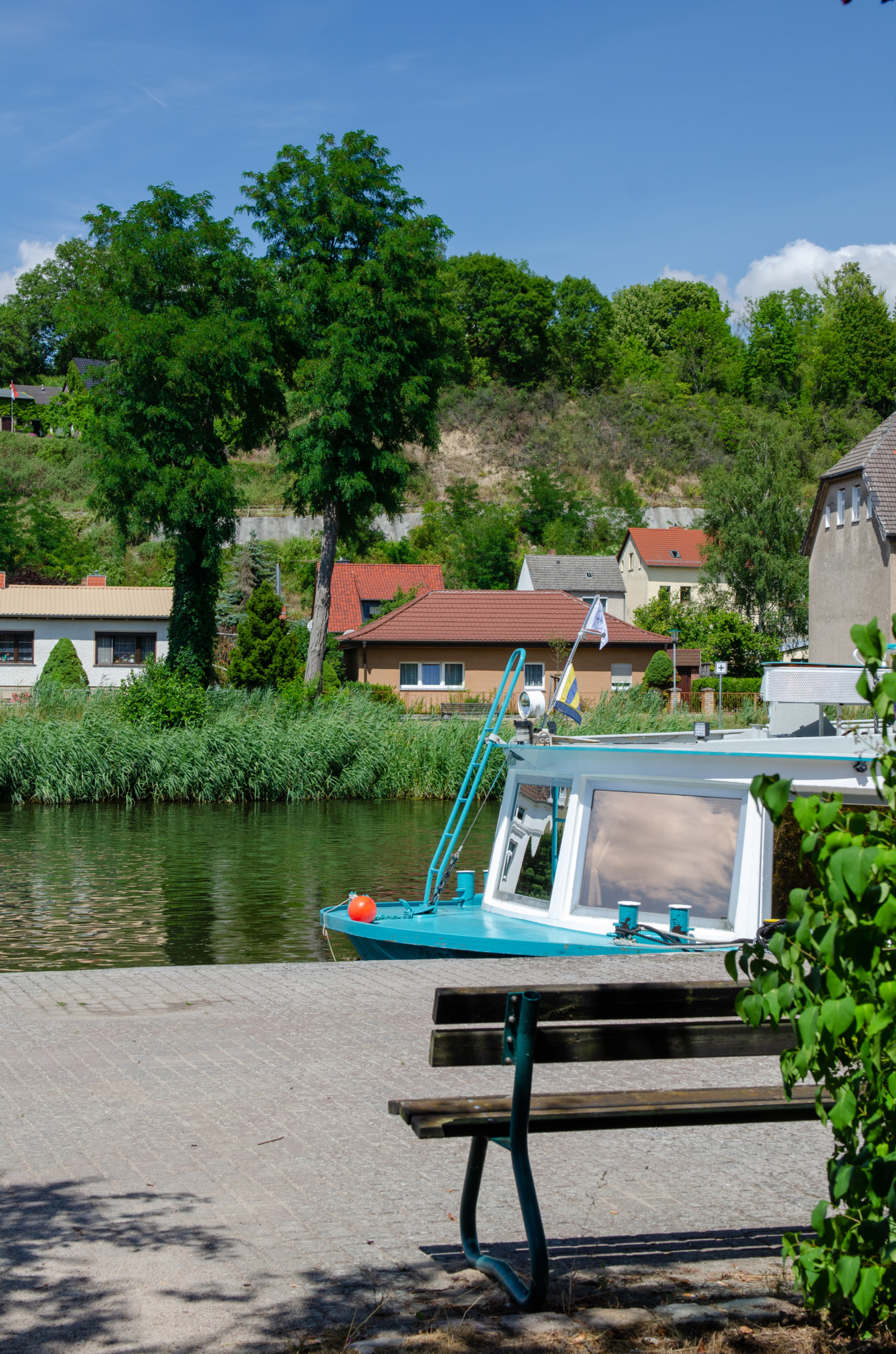 Boote in Oderberg in Brandenburg