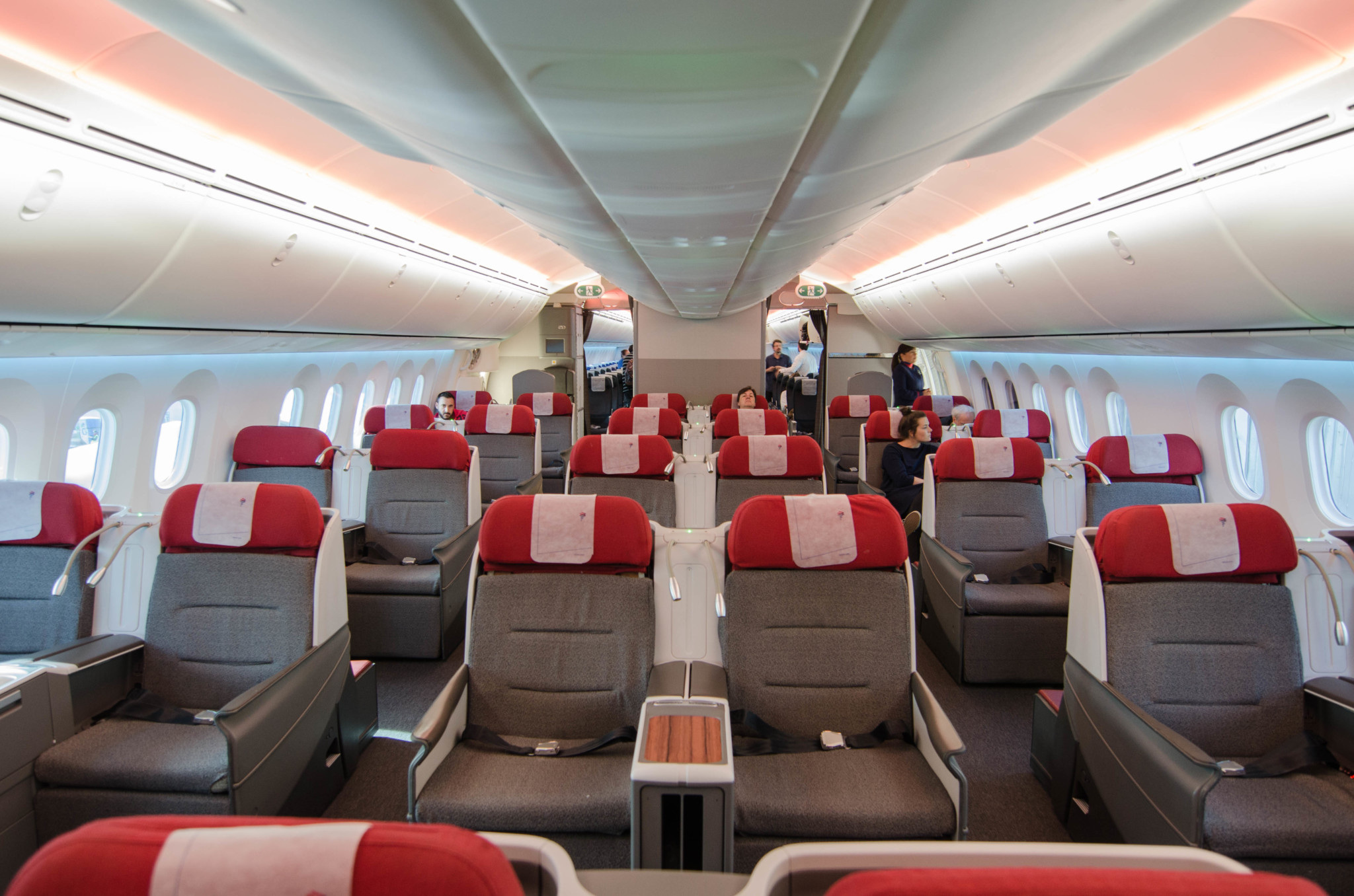 Die Kabine im Dreamliner der LATAM Business-Class