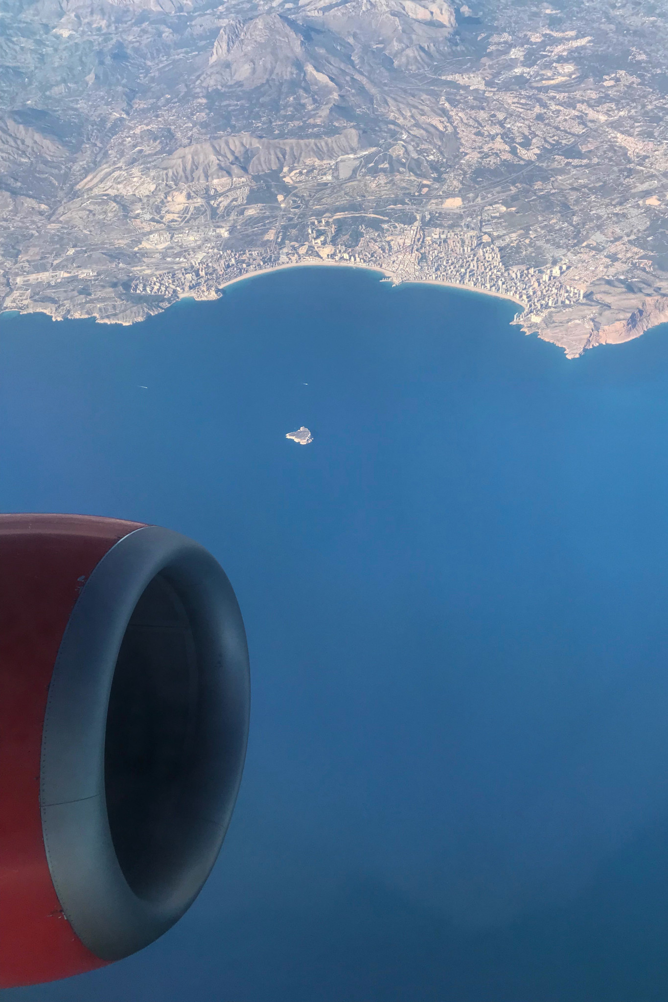 Ausblick auf dem SAS Flug von Stockholm nach Alicante