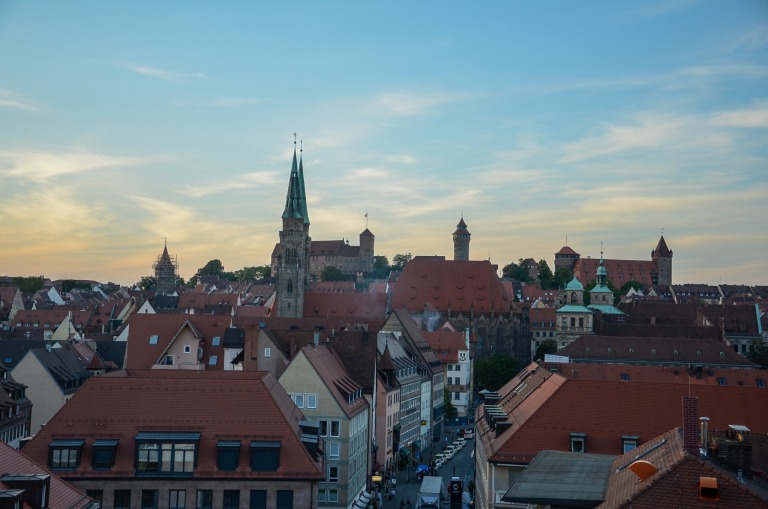Ausblick auf Nürnberg vom Parkhaus