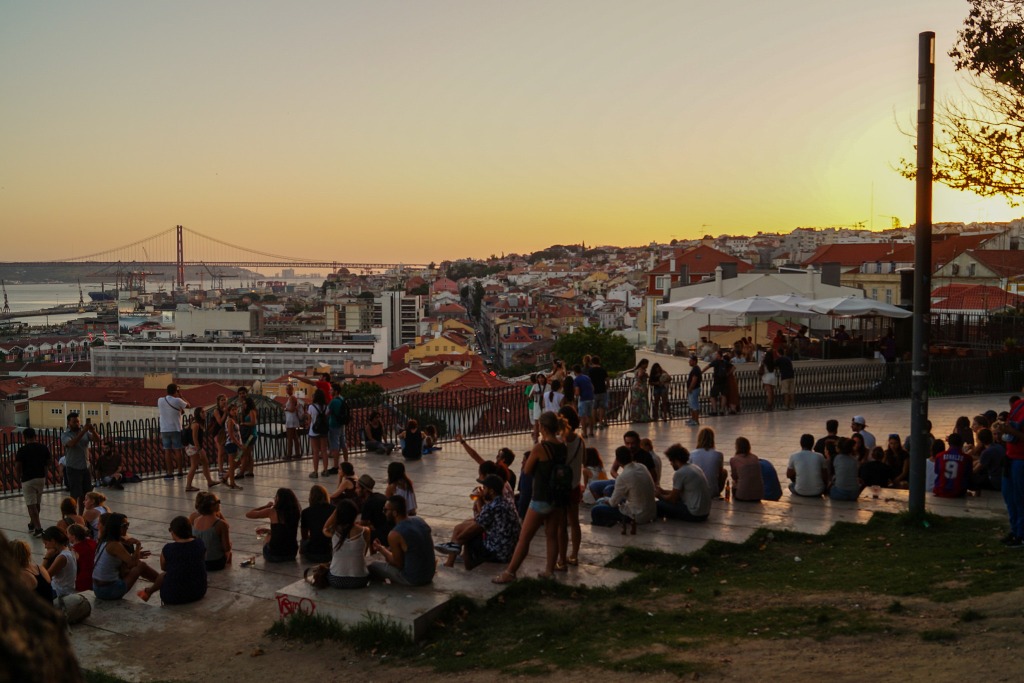 Miradouro de Santa Catarina in Lissabon