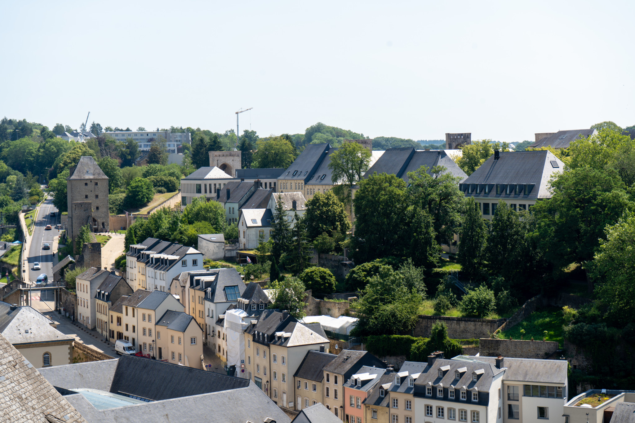 Panorama über Luxemburg Stadt von der Corniche aus