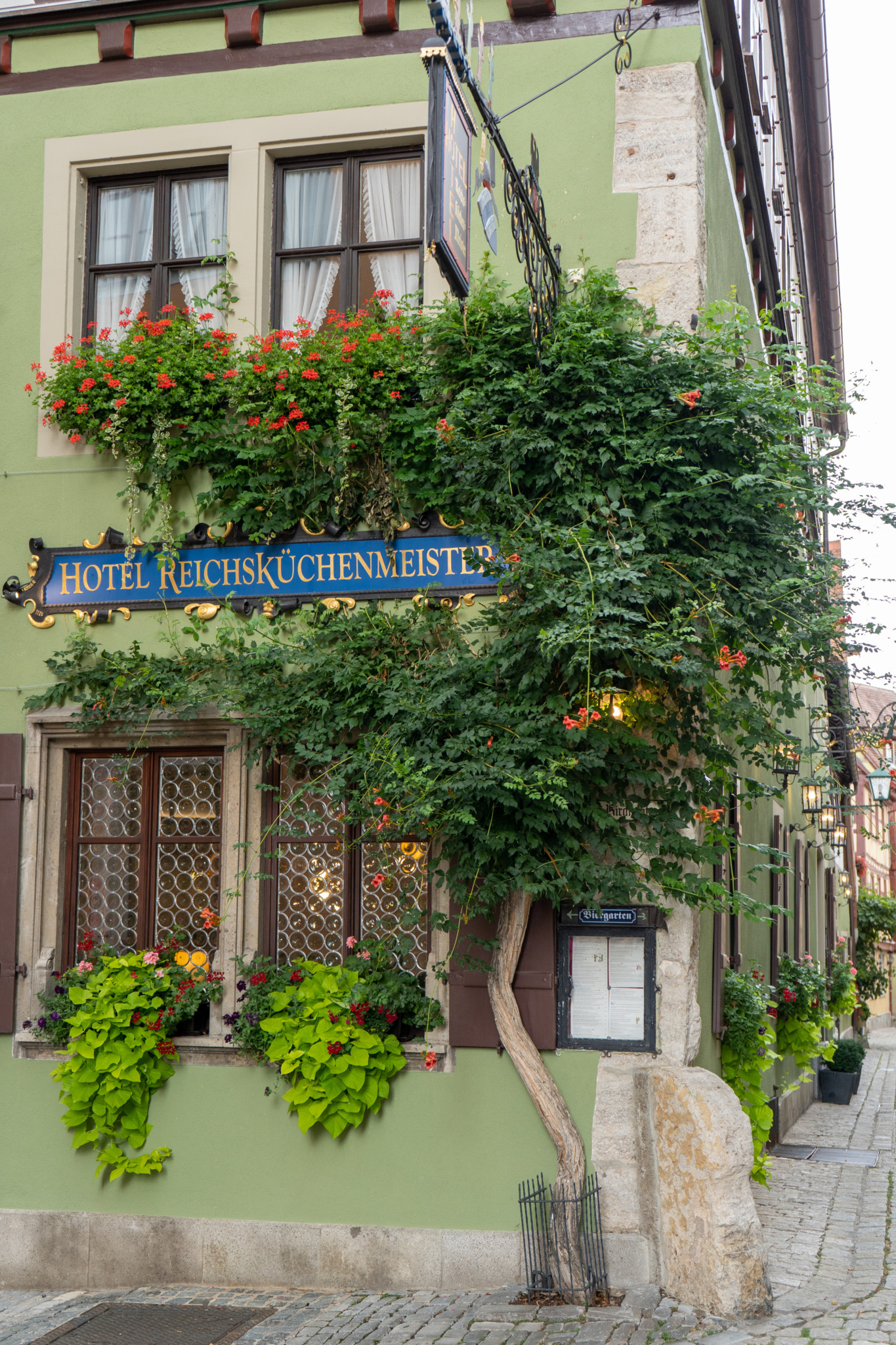 Hübsche Häuser in Rothenburg ob der Tauber