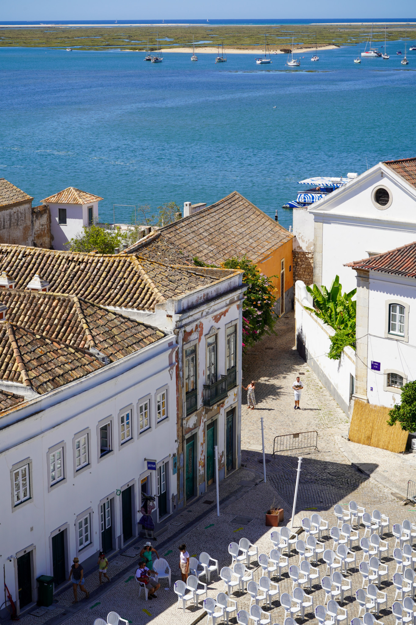 Faro in Portugal von oben