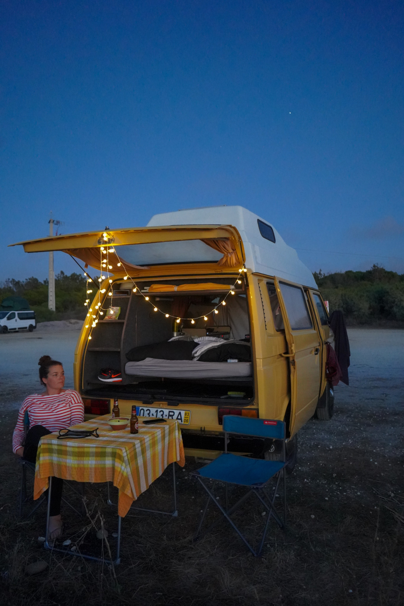 Ein Abend im Campervan in Portugal