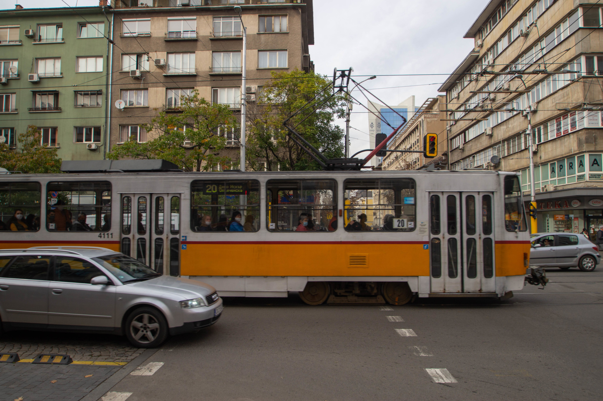 Alte Straßenbahn in Sofia in Bulgarien