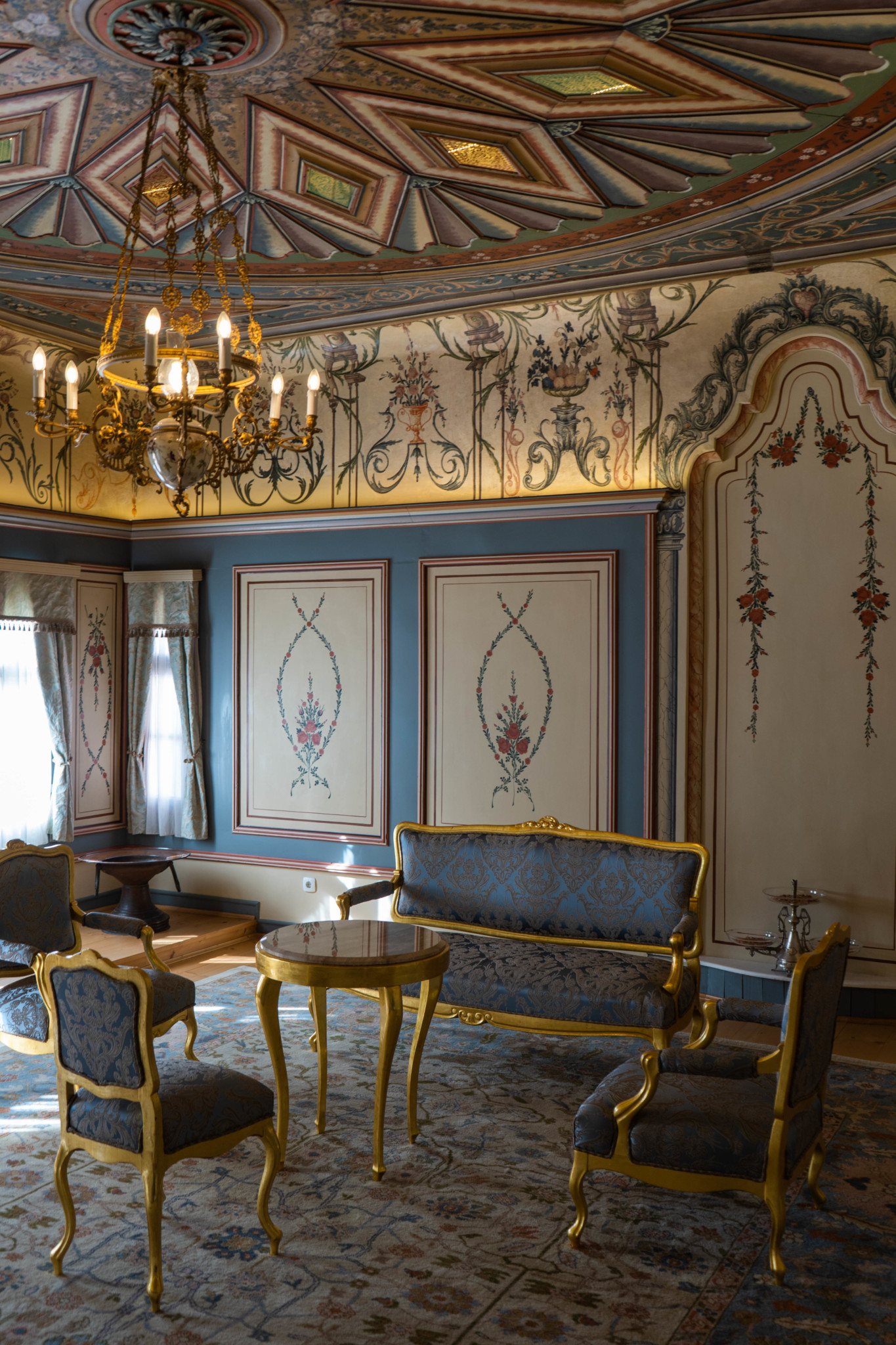 Wohnzimmer in einem der Wiedergeburtshäuser in Plovdiv