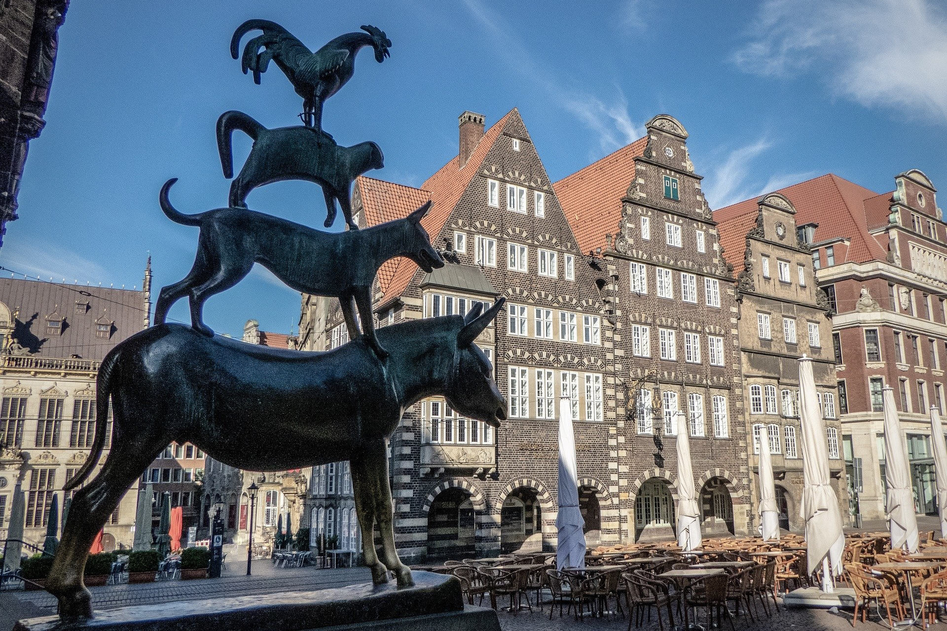 Die Bremer Stadtmusikanten sind eine der beliebtesten Sehenswürdigkeiten in Bremen