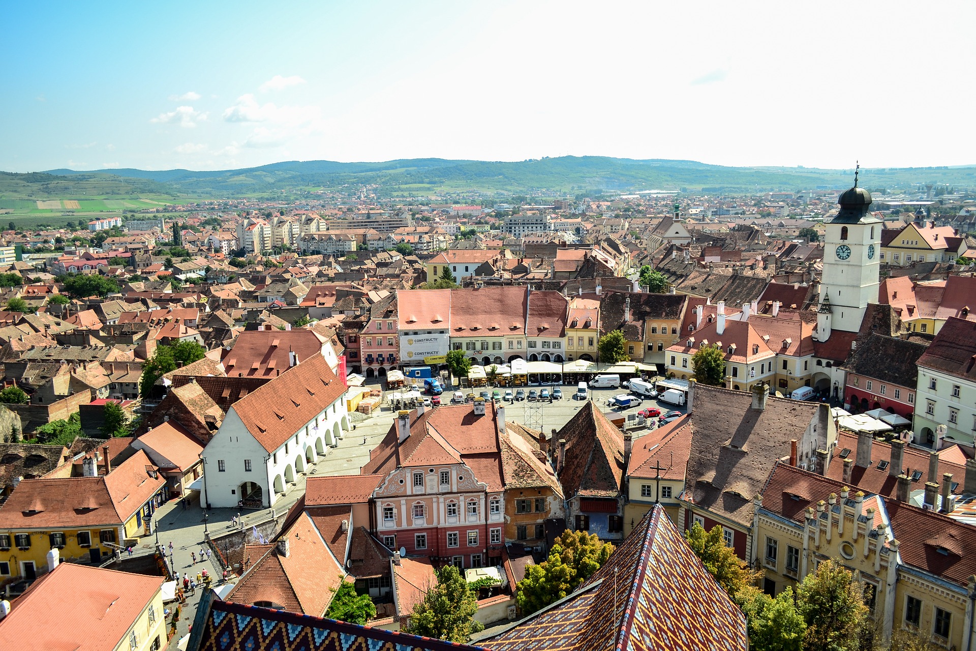 Sibiu in Rumänien von oben