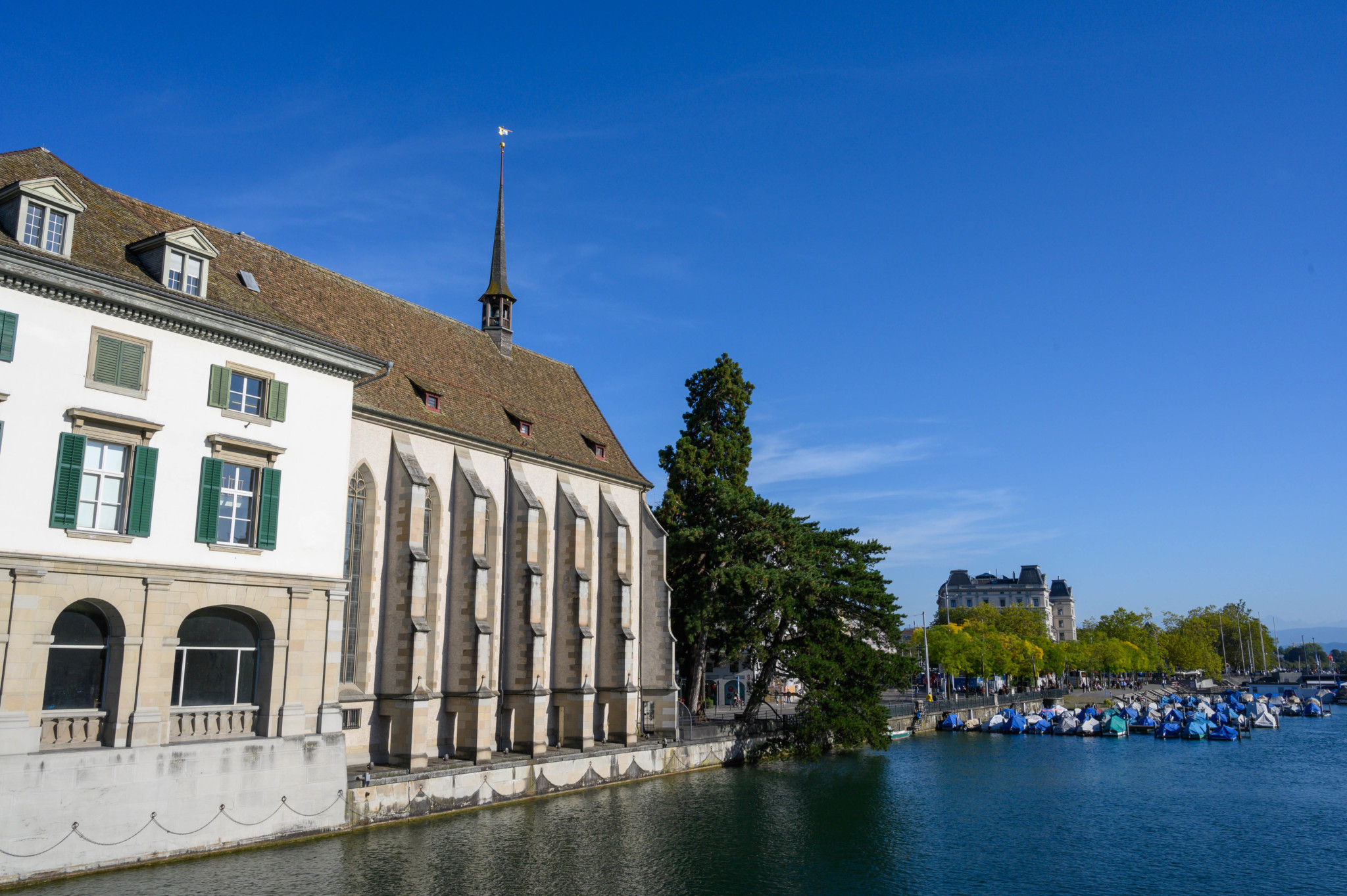 Wasserkirche als berühmte Sehenswürdigkeiten in Zürich