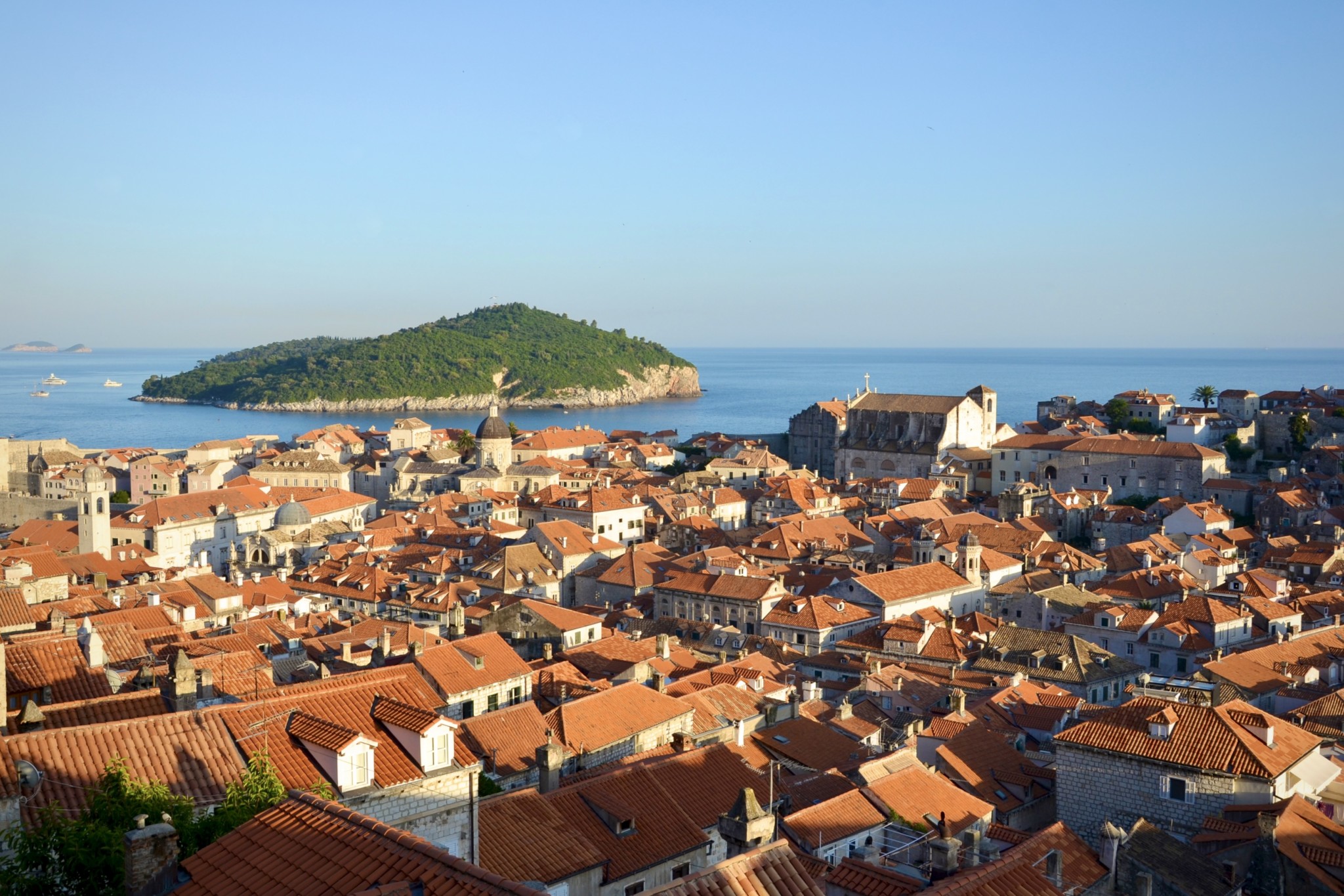 Aussicht auf Dubrovnik in Kroatien von oben