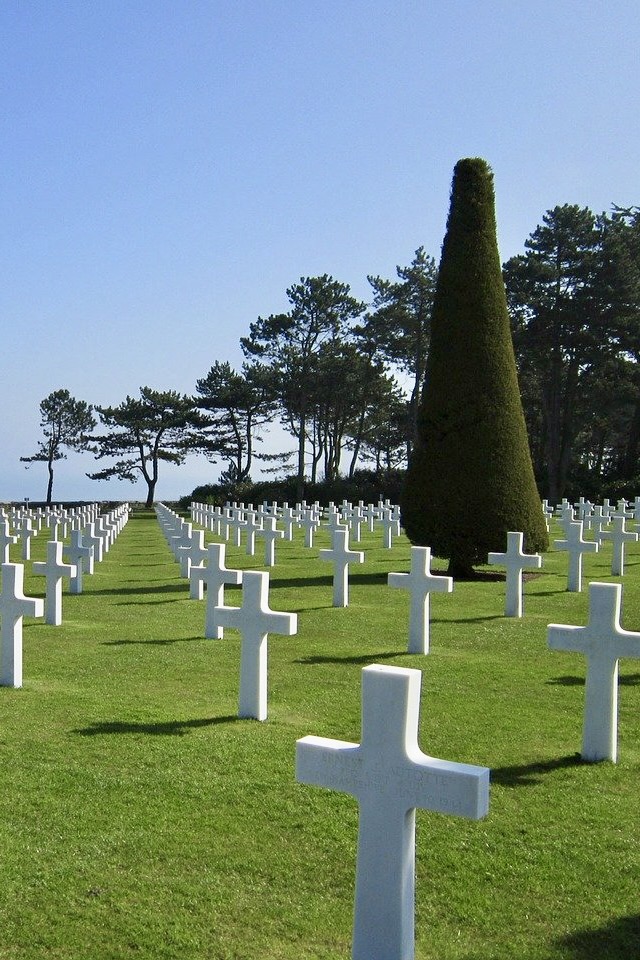 Berühmte Kreuze am Omaha Beach