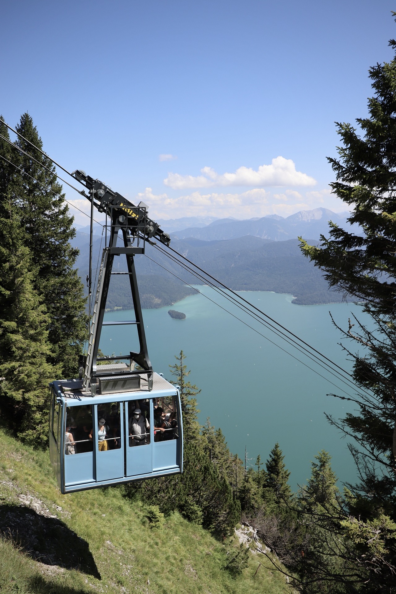 Die Herzogstandbahn am Walchensee