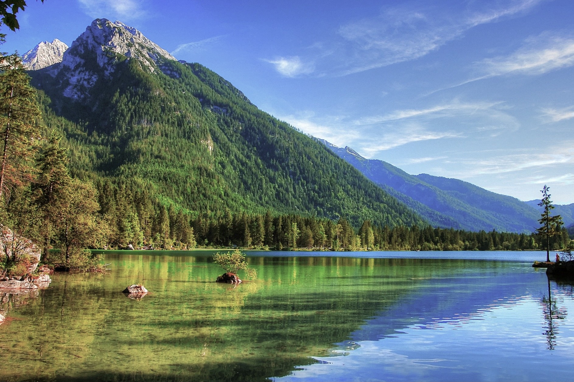 Der Hintersee bei Ramsau im Berrchtesgadener Land