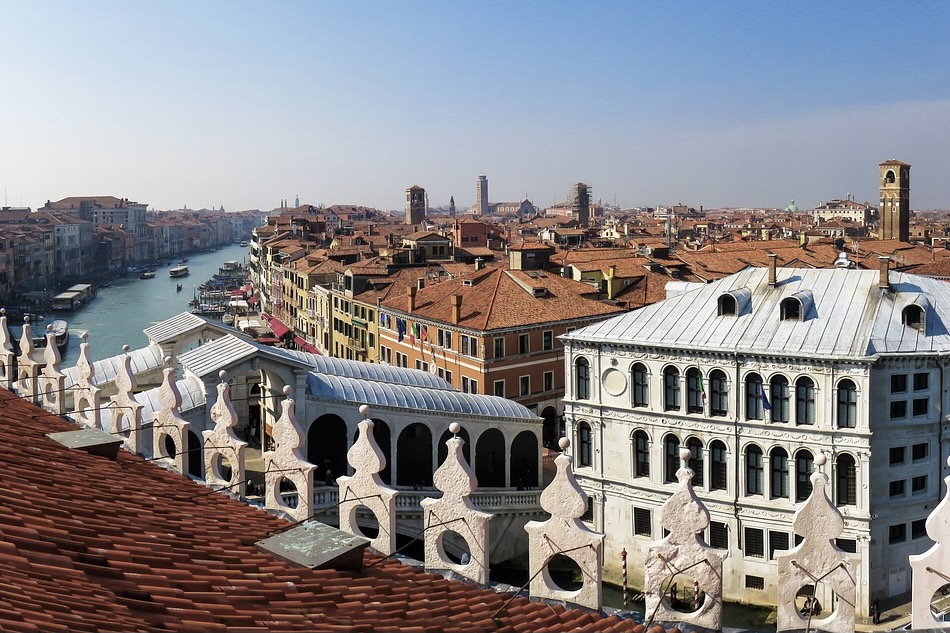 Vom Dach des Fondaco dei Tedeschi hat man einen tollen Ausblick auf Venedig